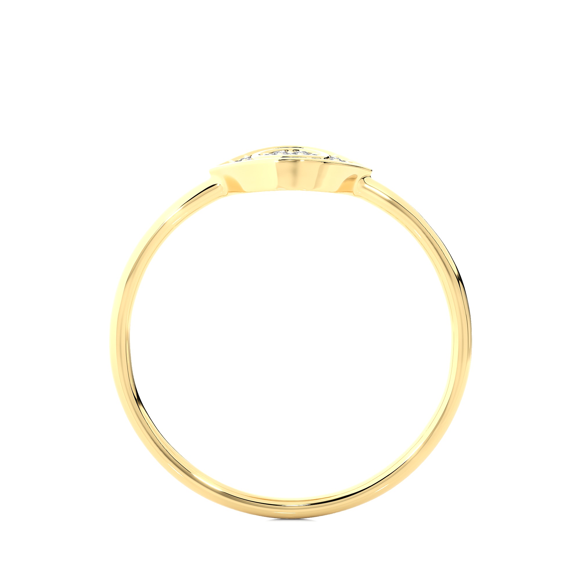 Light Minimalist Diamond Ring 3D print model_5