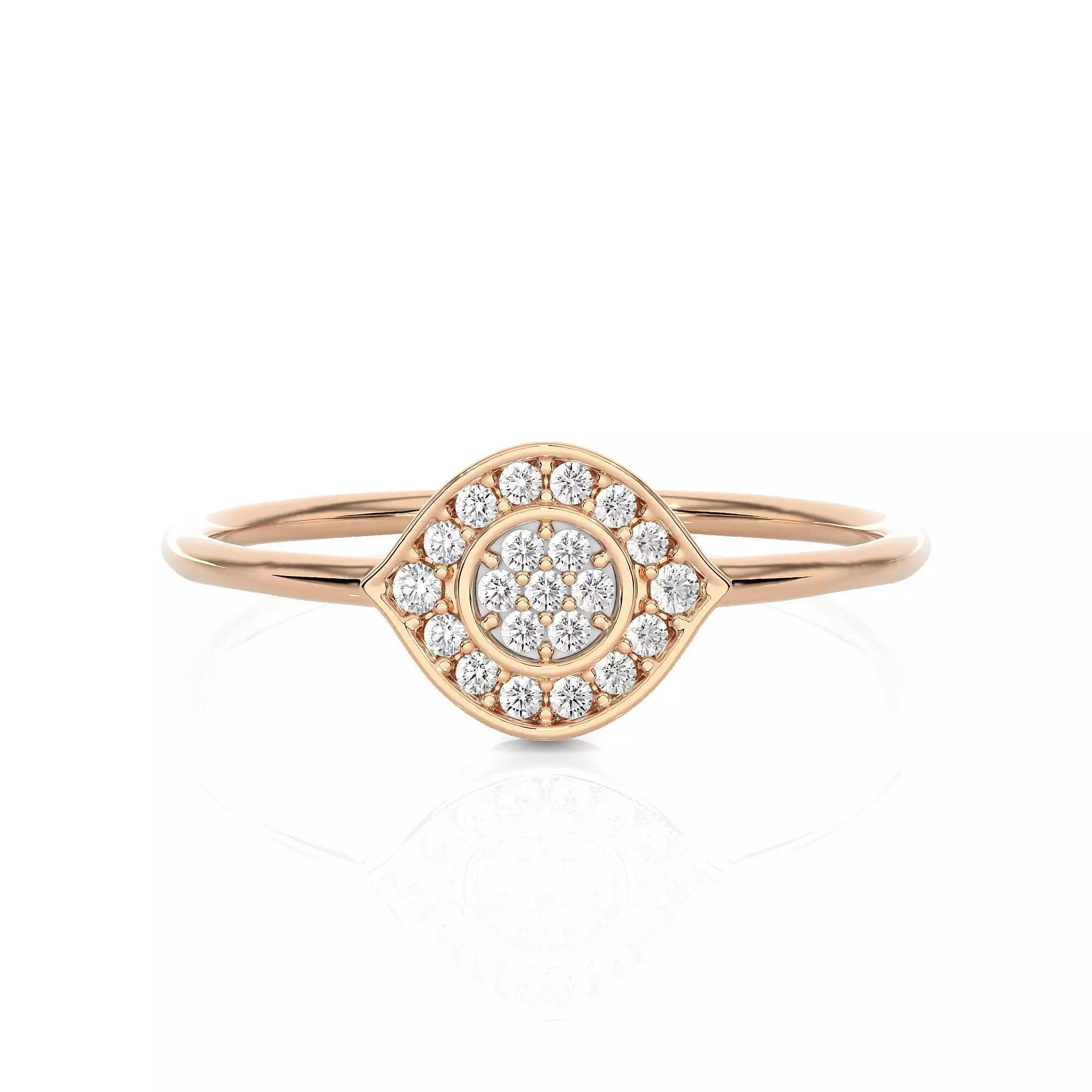 Light Minimalist Diamond Ring 3D print model_0