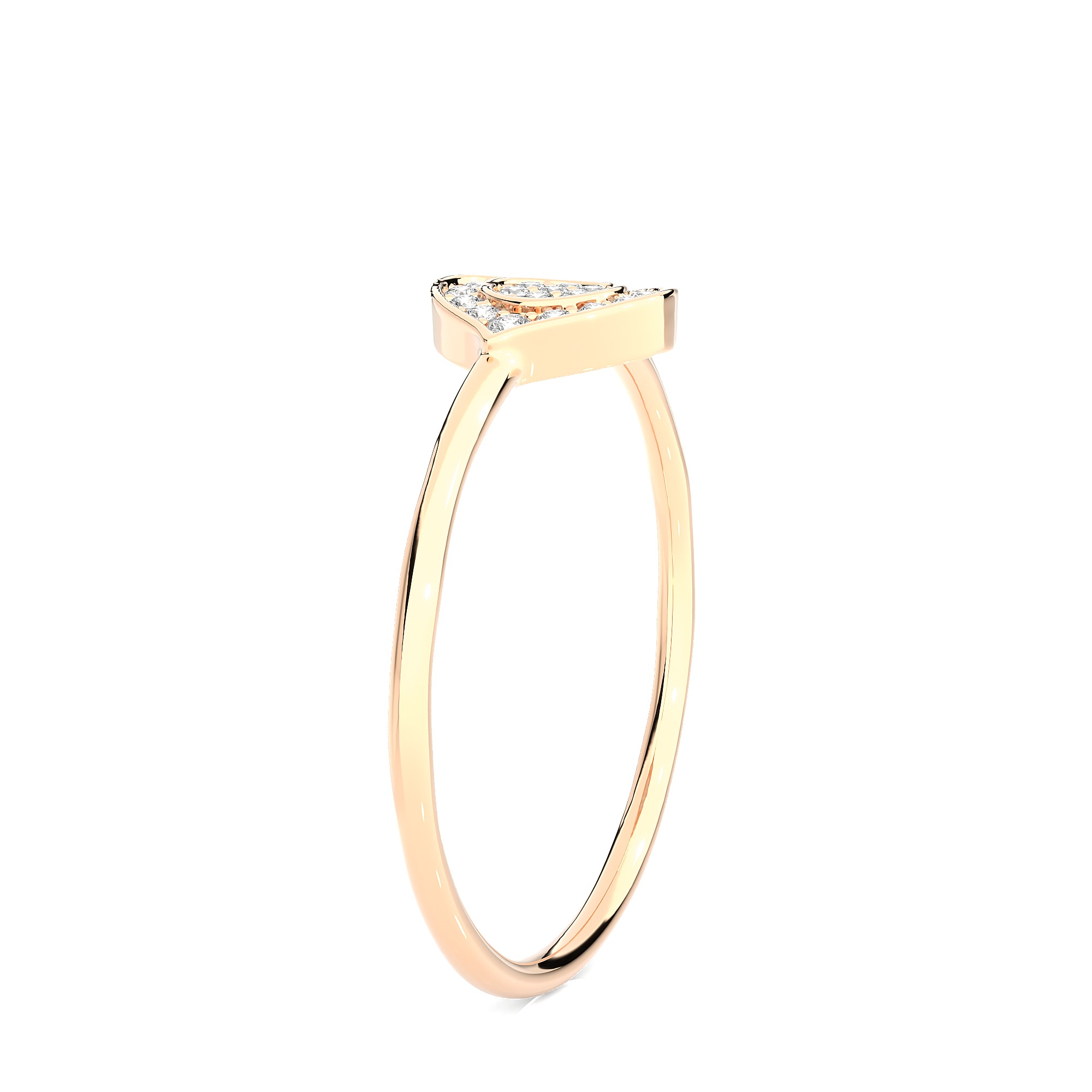 Light Minimalist Diamond Ring 3D print model_10