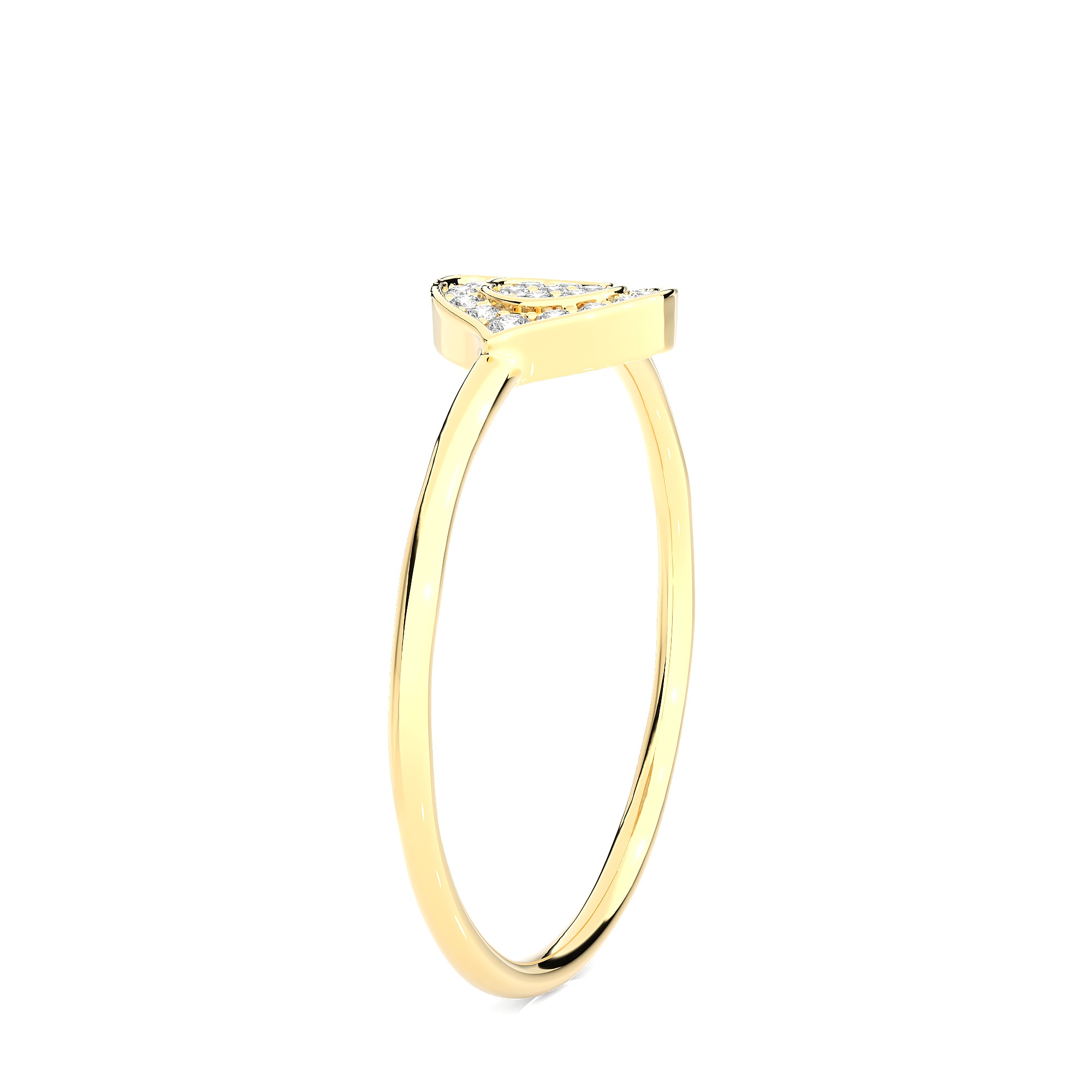 Light Minimalist Diamond Ring 3D print model_11