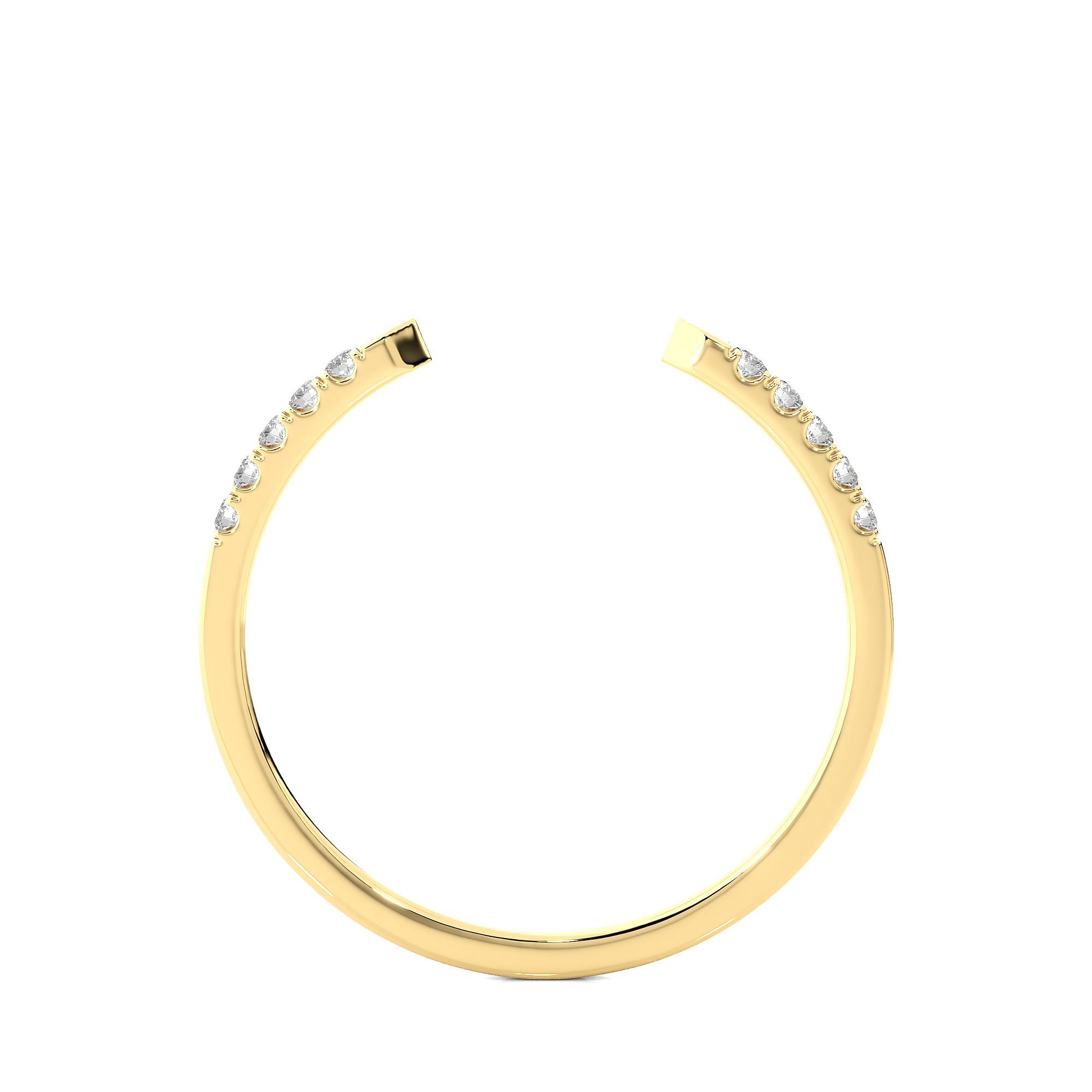 Light Minimalist Diamond Ring 3D print model_5