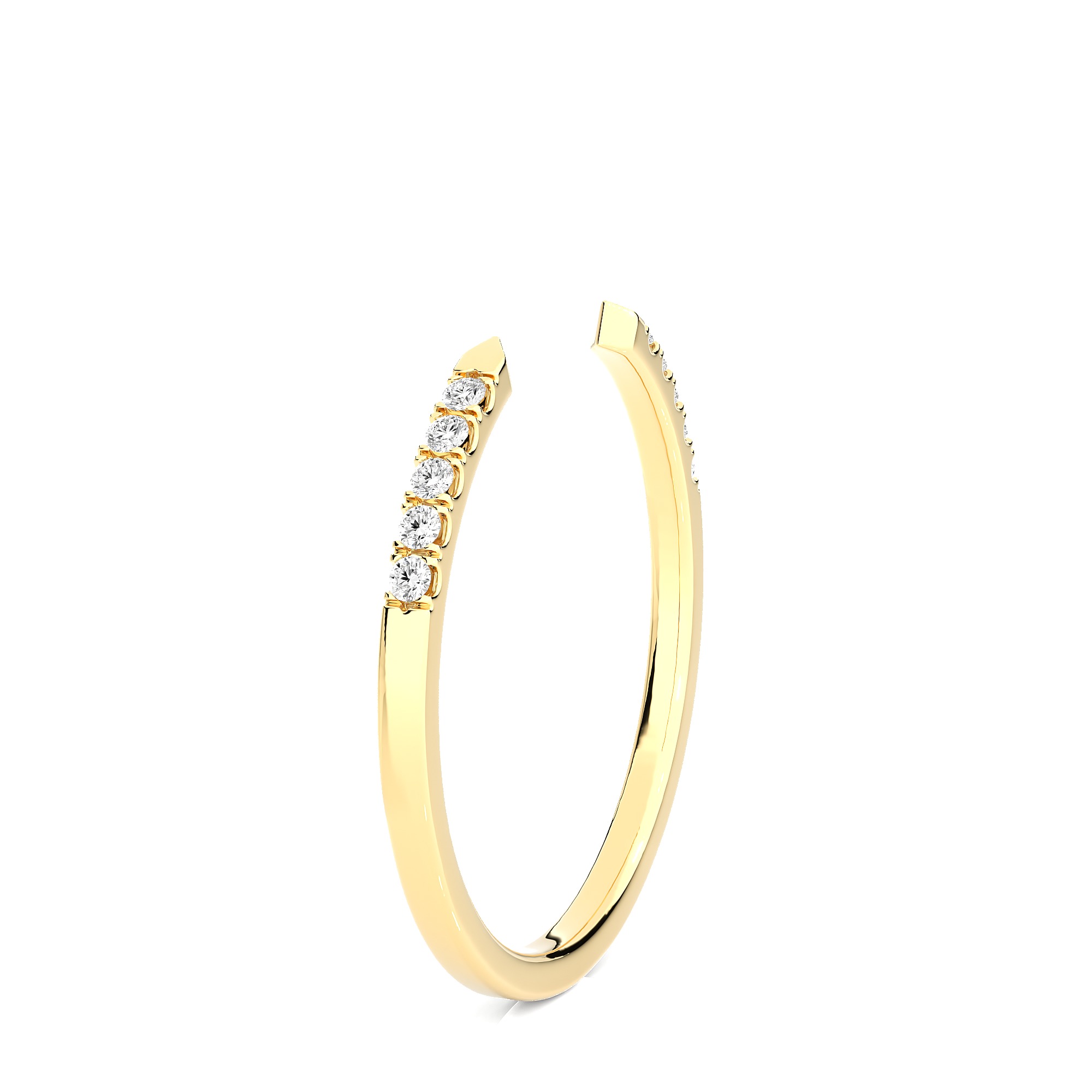 Light Minimalist Diamond Ring 3D print model_4