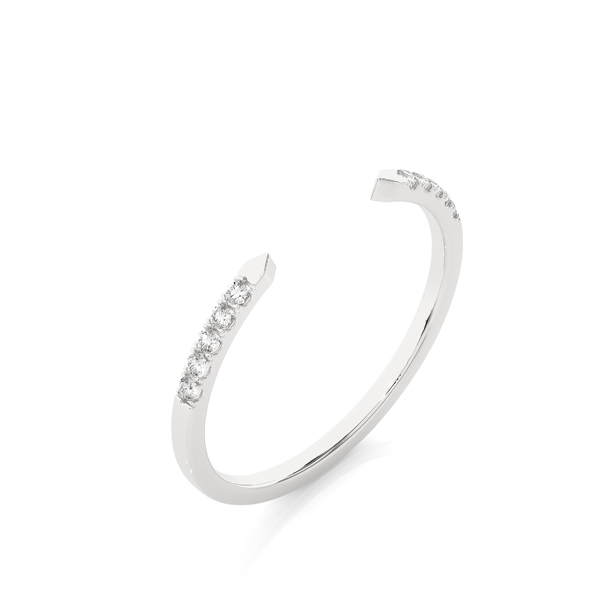 Light Minimalist Diamond Ring 3D print model_12