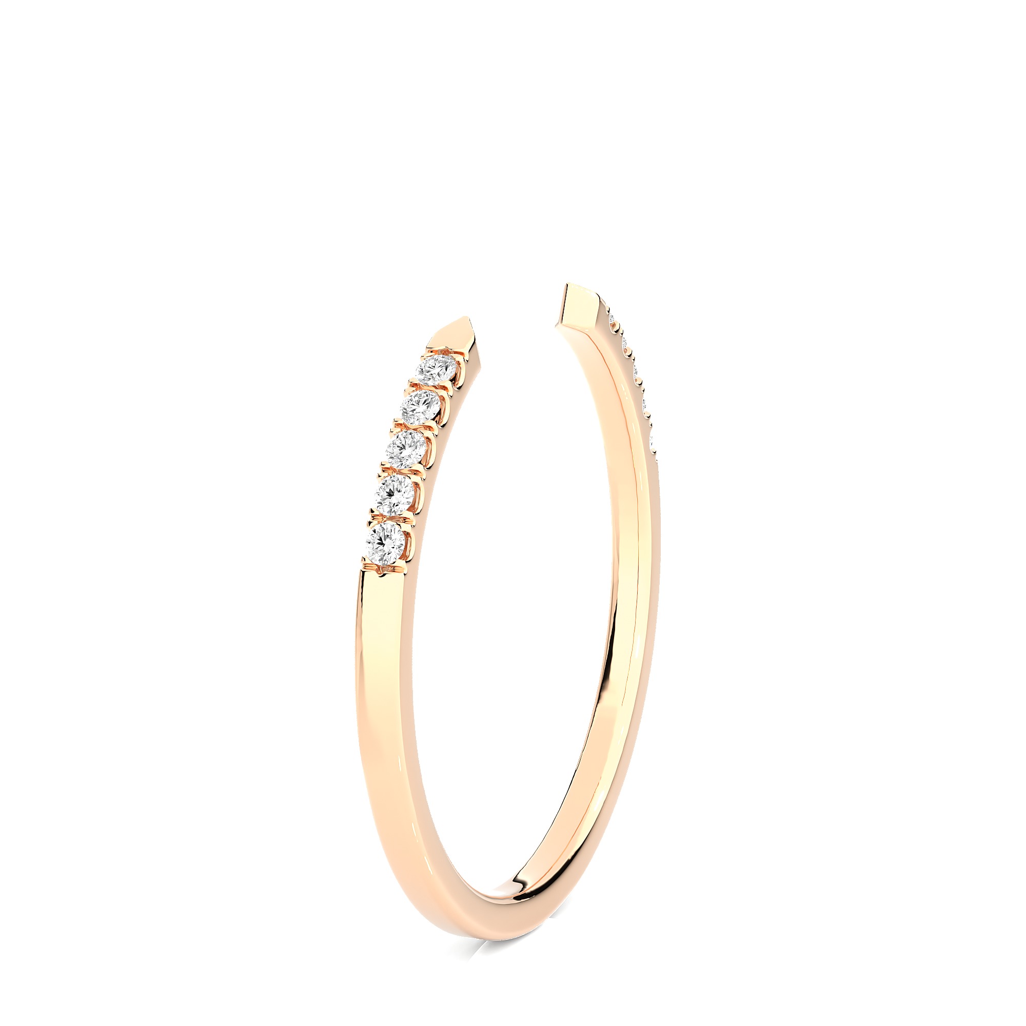 Light Minimalist Diamond Ring 3D print model_2