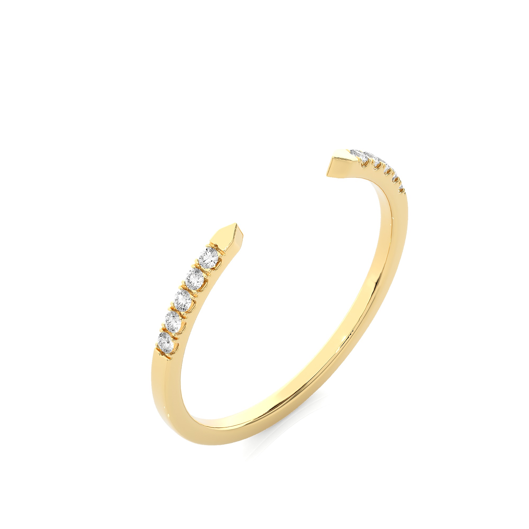 Light Minimalist Diamond Ring 3D print model_11