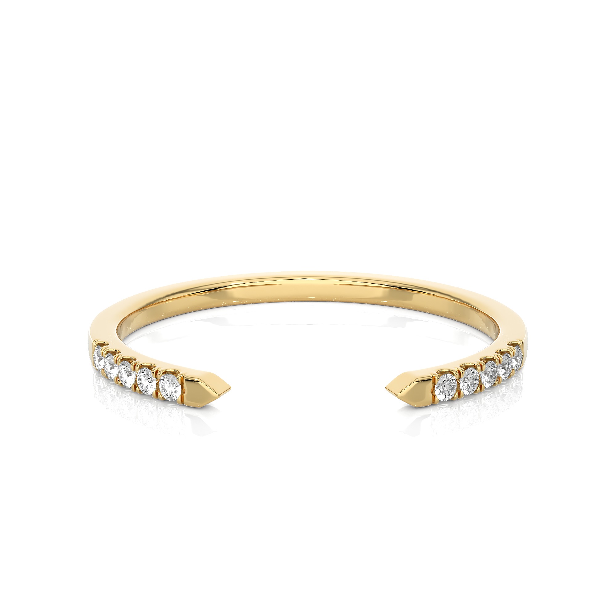 Light Minimalist Diamond Ring 3D print model_8