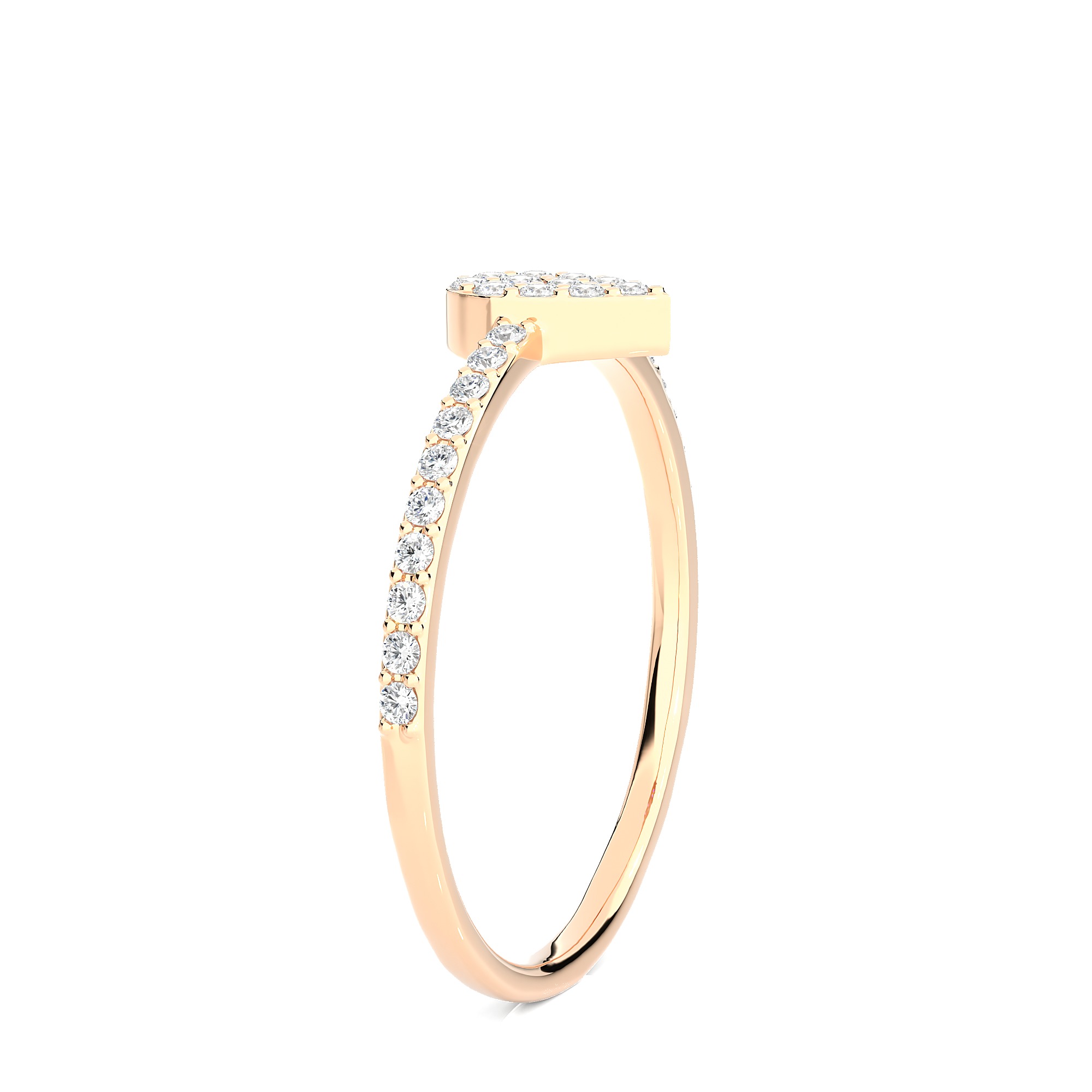 Light Minimalist Diamond Ring 3D print model_7