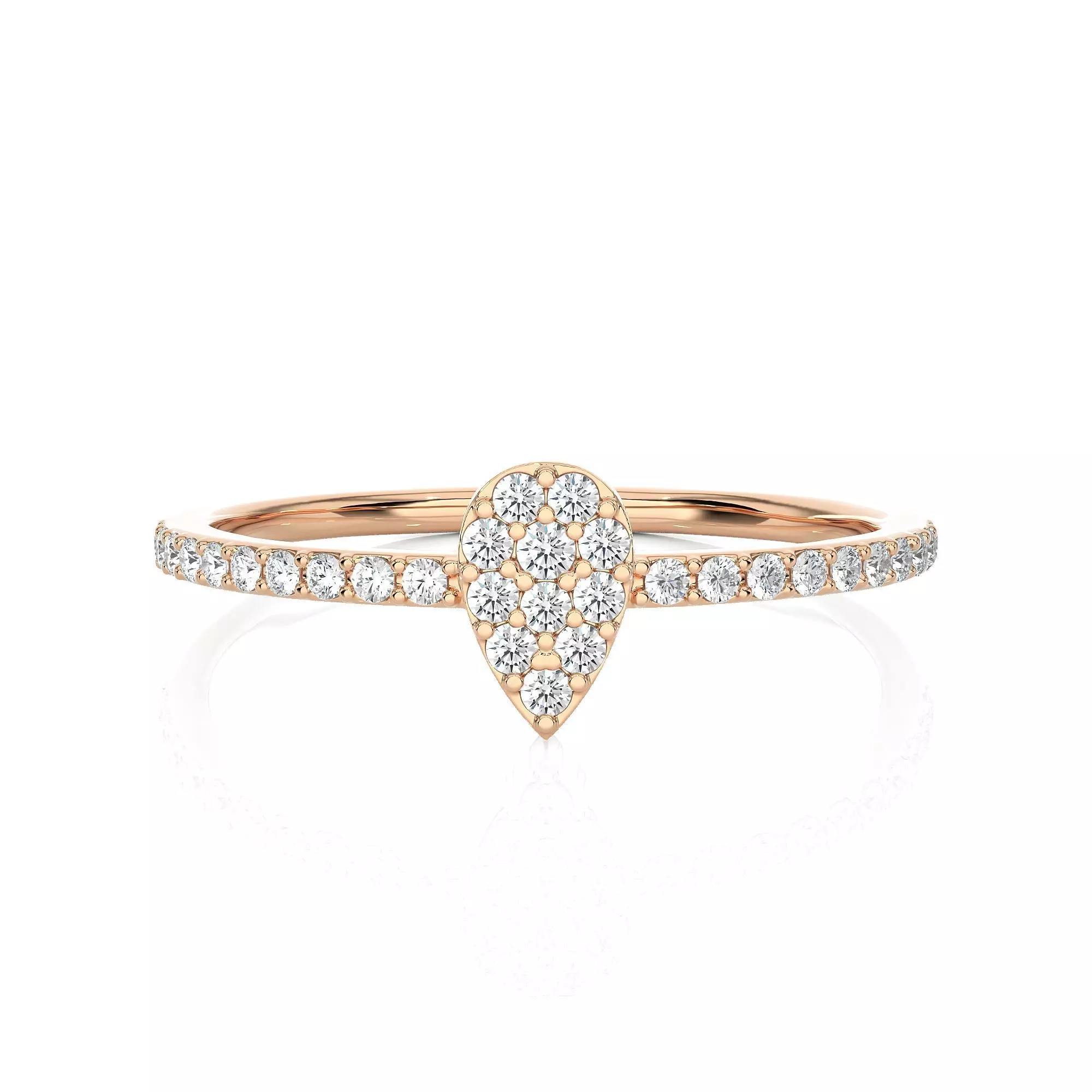 Light Minimalist Diamond Ring 3D print model_0