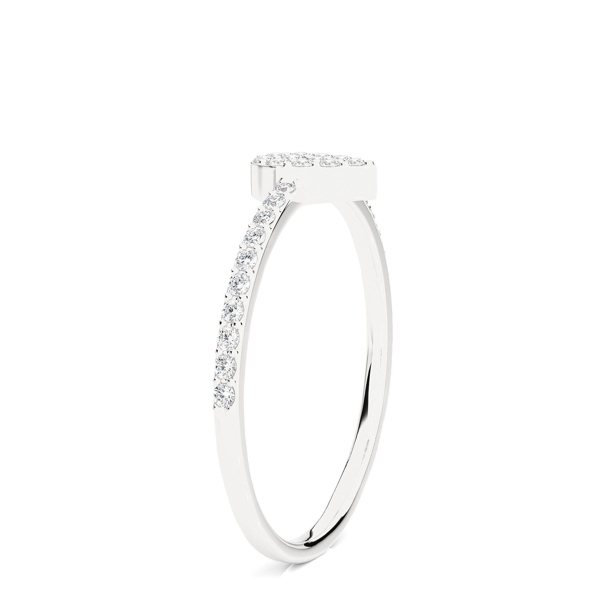 Light Minimalist Diamond Ring 3D print model_9