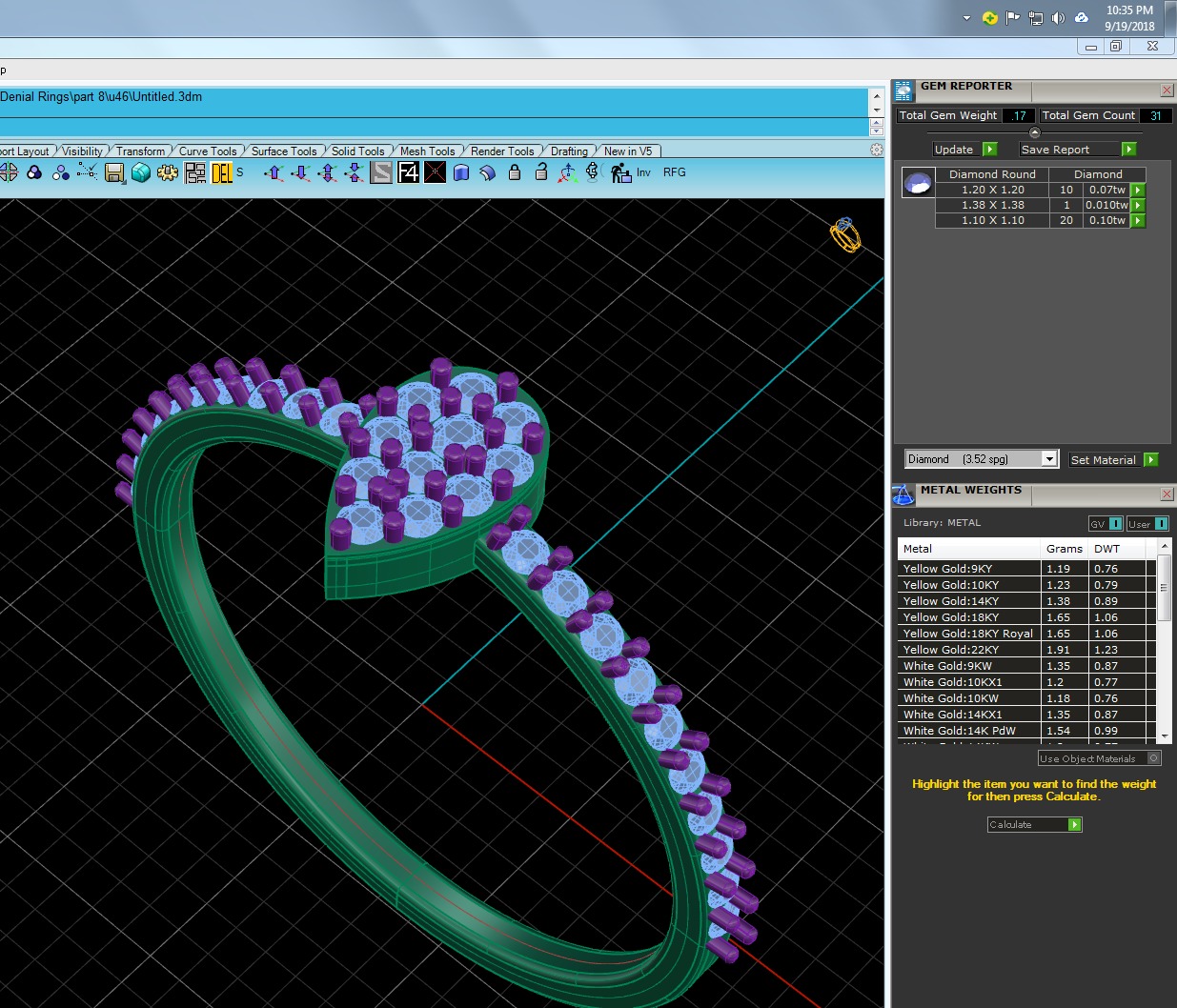 Light Minimalist Diamond Ring 3D print model_6