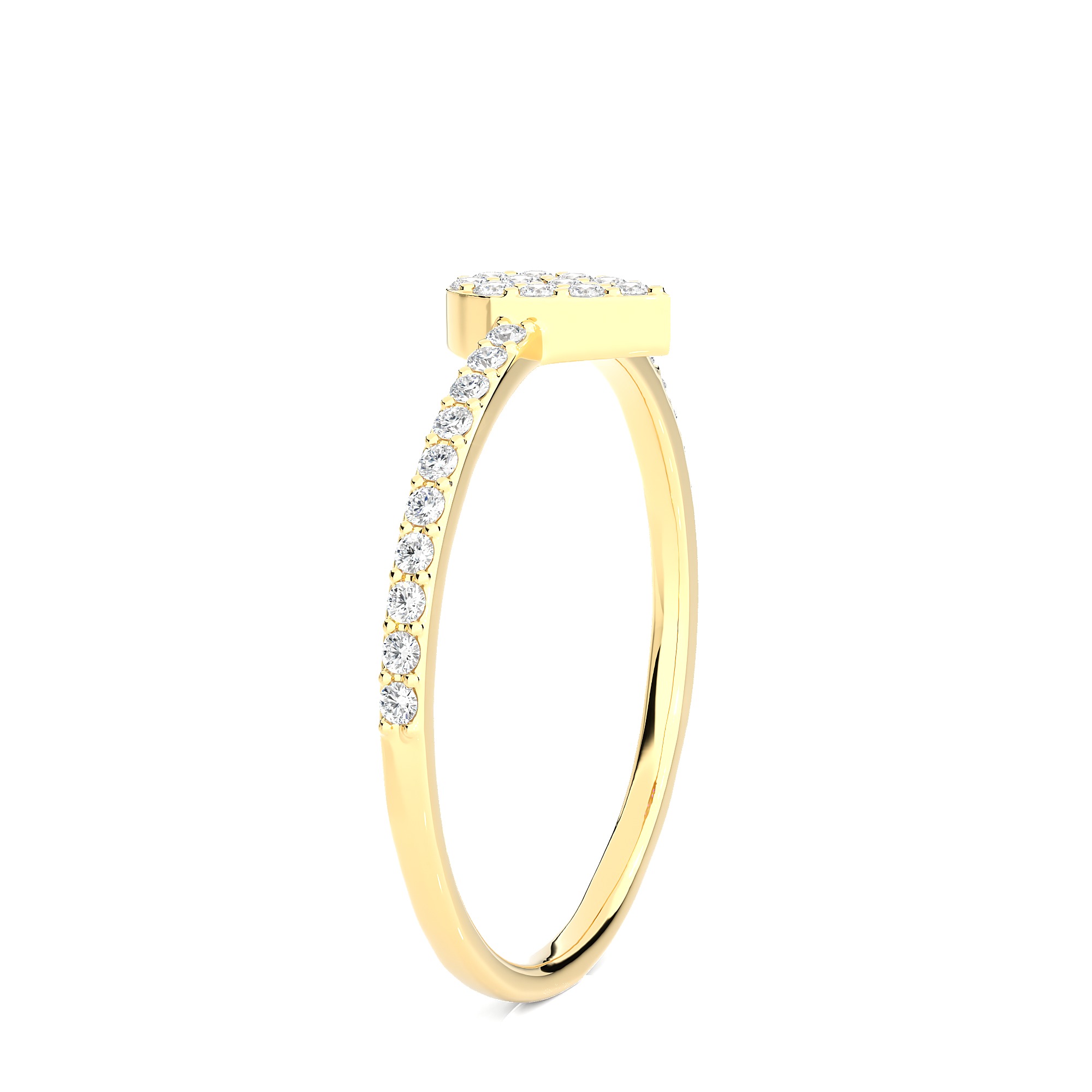 Light Minimalist Diamond Ring 3D print model_8