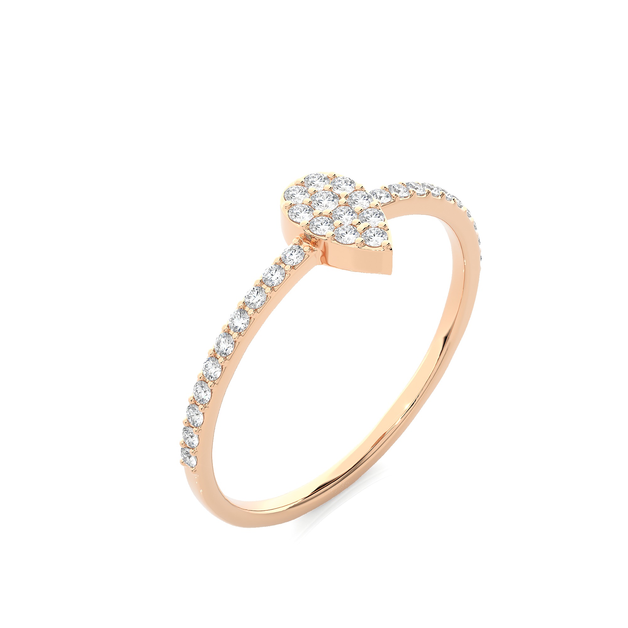 Light Minimalist Diamond Ring 3D print model_5