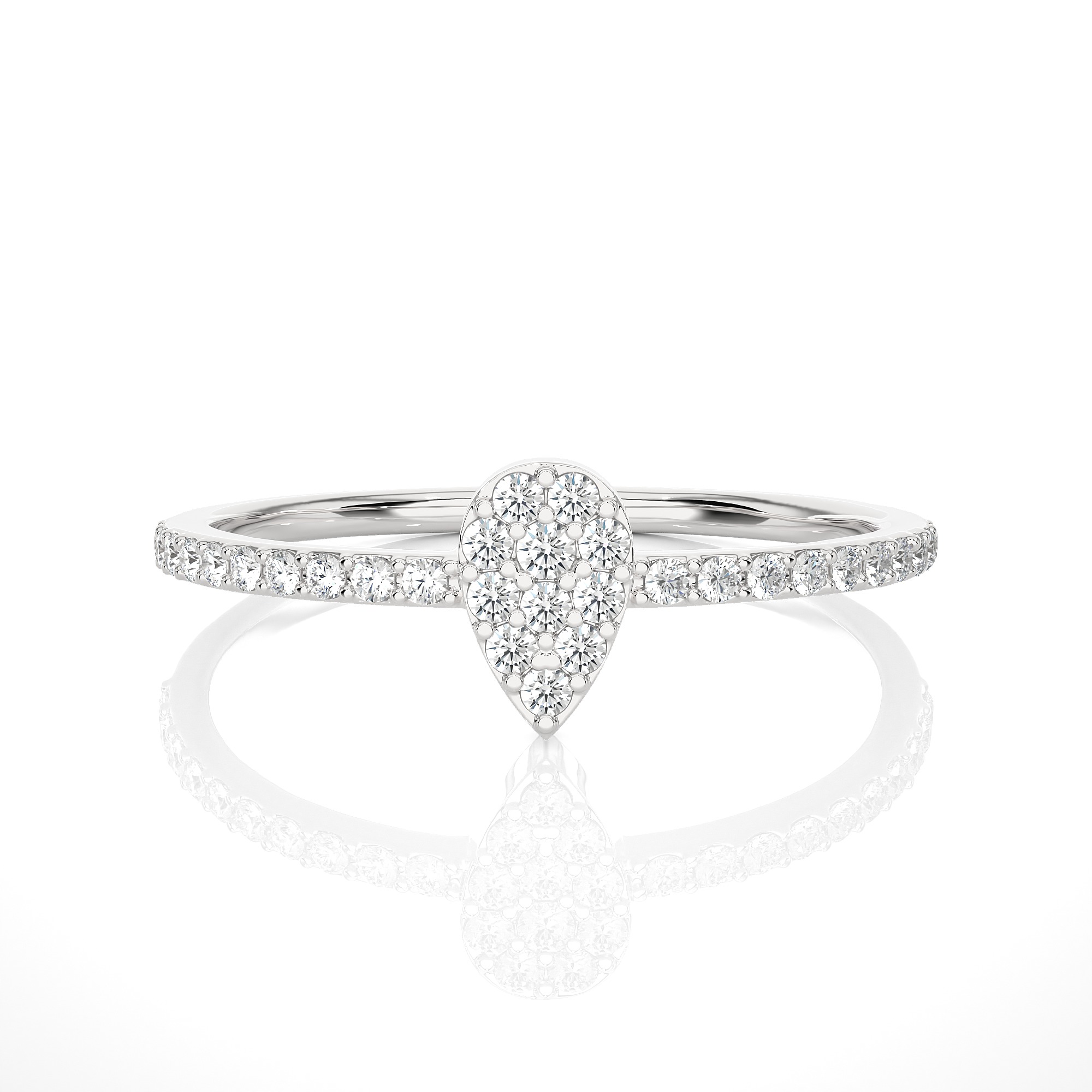 Light Minimalist Diamond Ring 3D print model_2