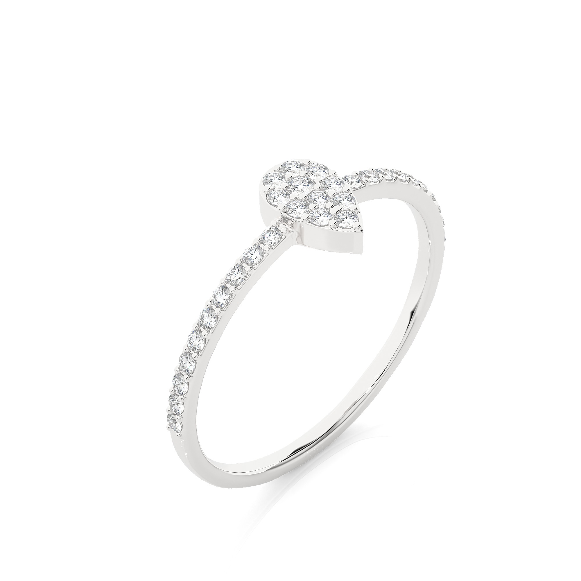 Light Minimalist Diamond Ring 3D print model_4