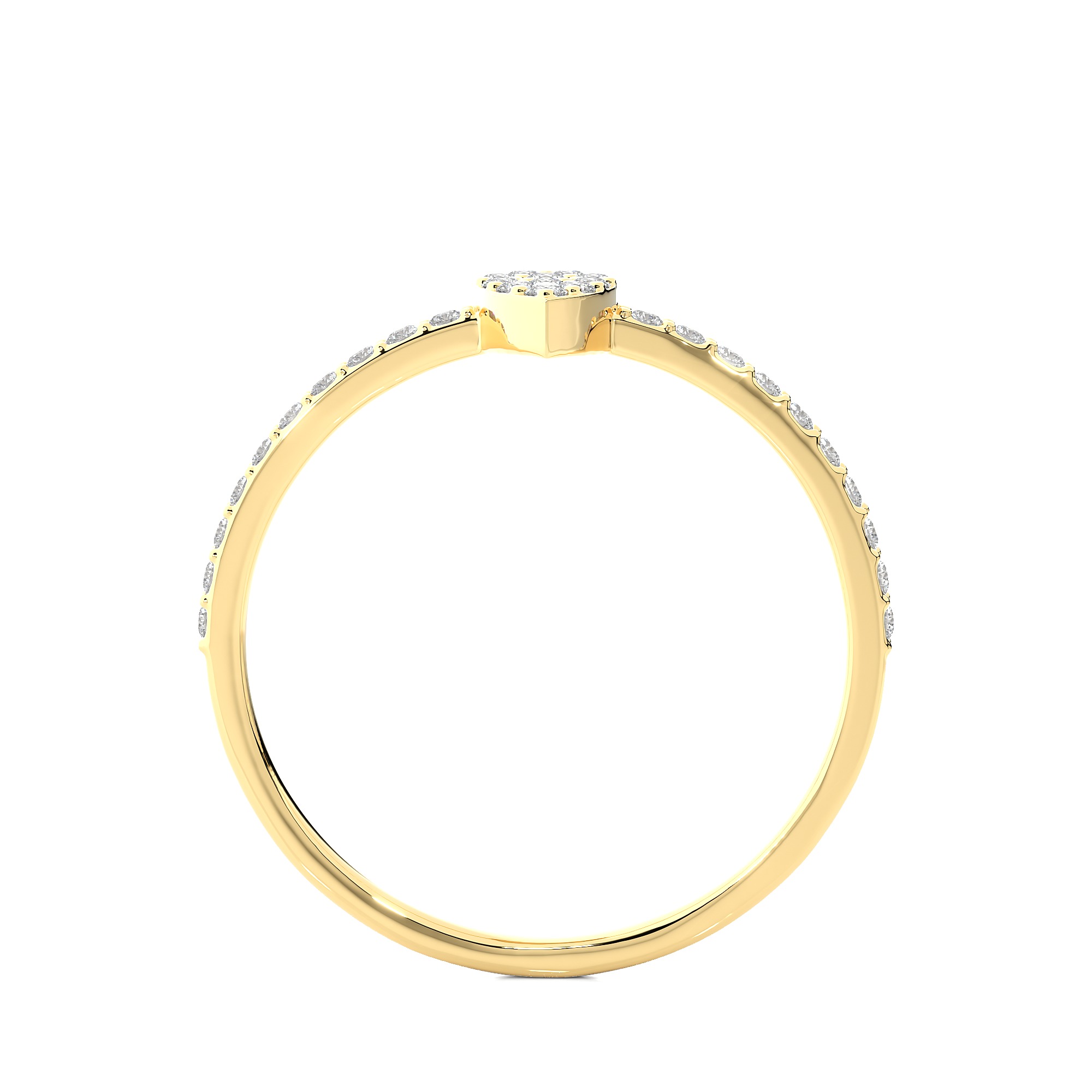 Light Minimalist Diamond Ring 3D print model_12