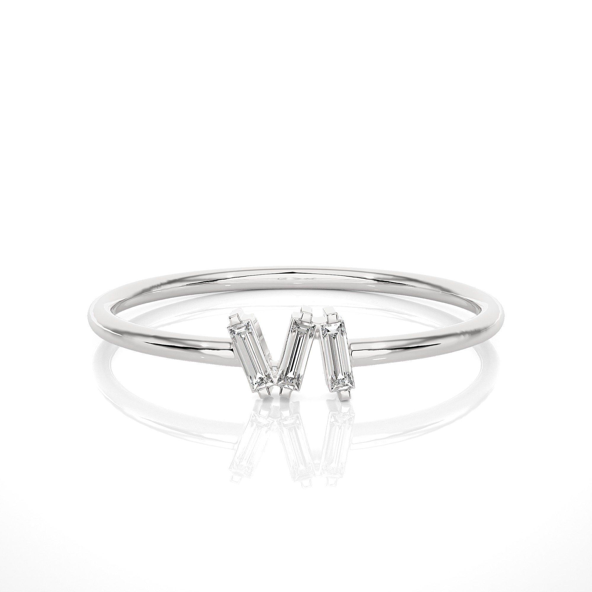 Light Minimalist Diamond Ring 3D print model_1