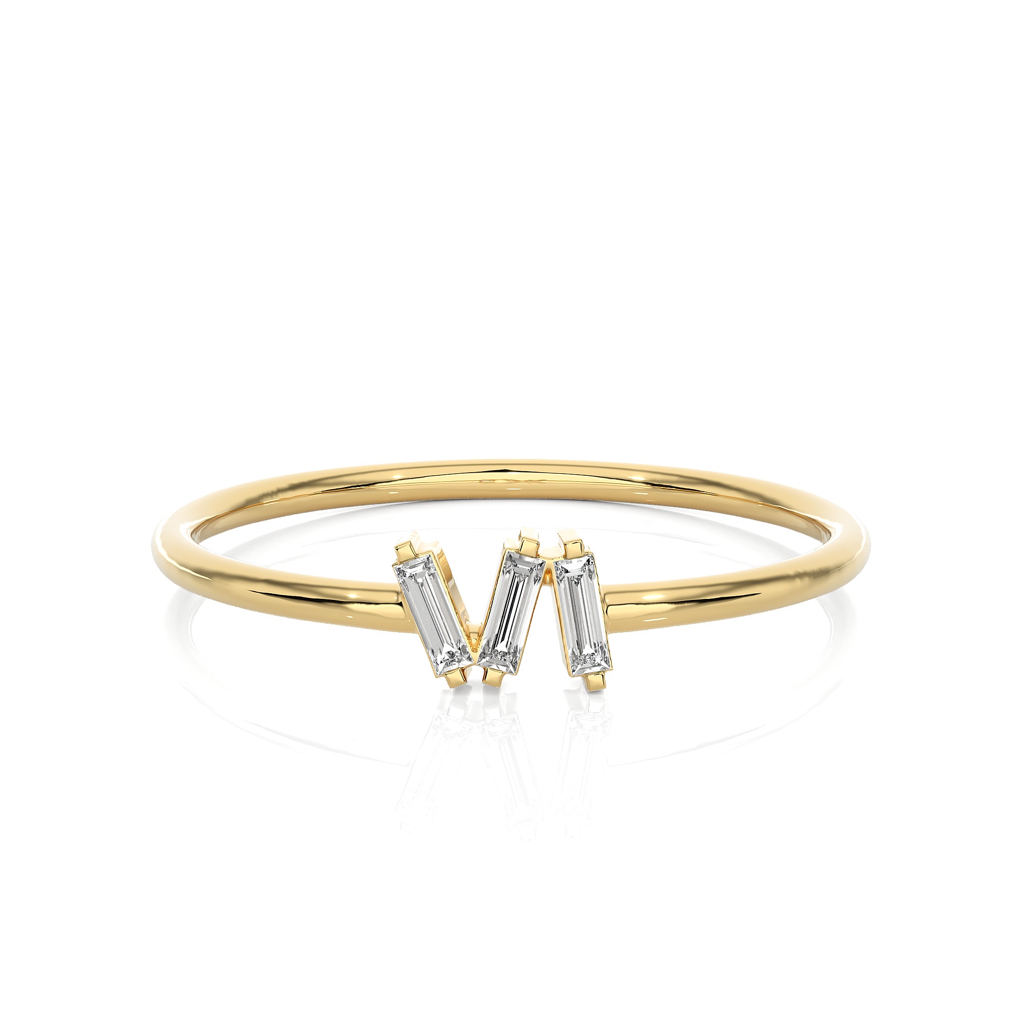 Light Minimalist Diamond Ring 3D print model_2