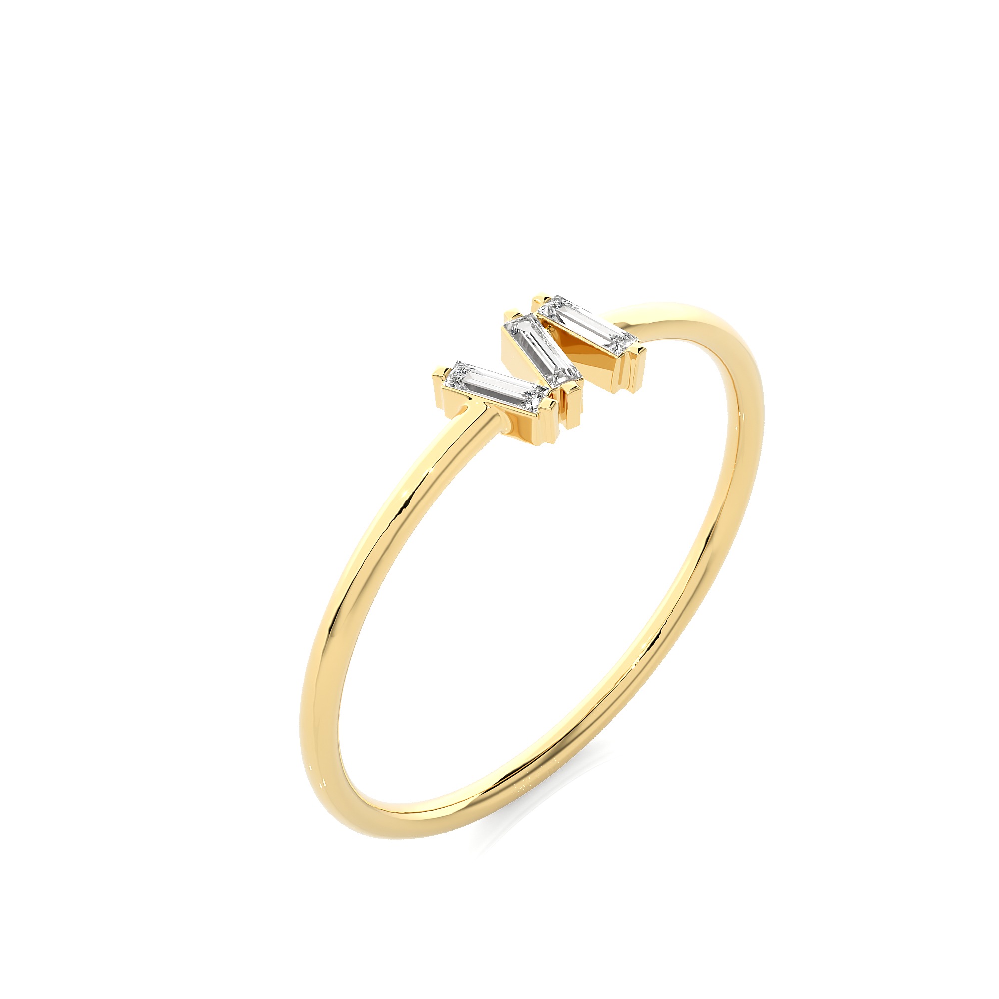 Light Minimalist Diamond Ring 3D print model_4