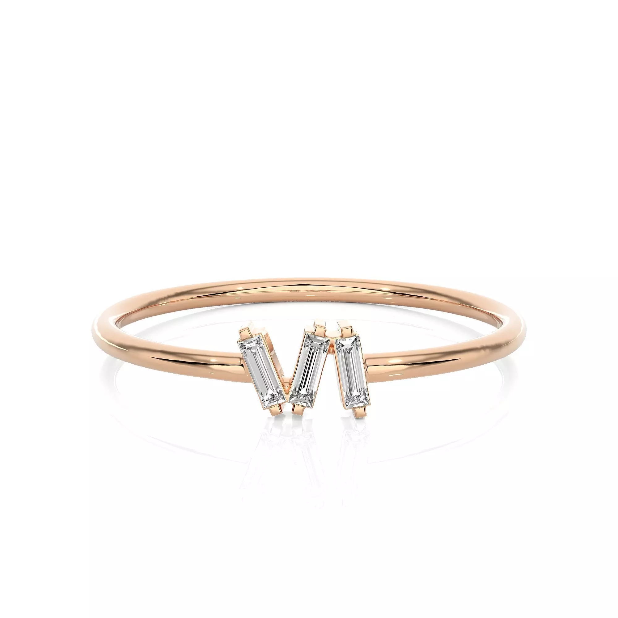 Light Minimalist Diamond Ring 3D print model_0