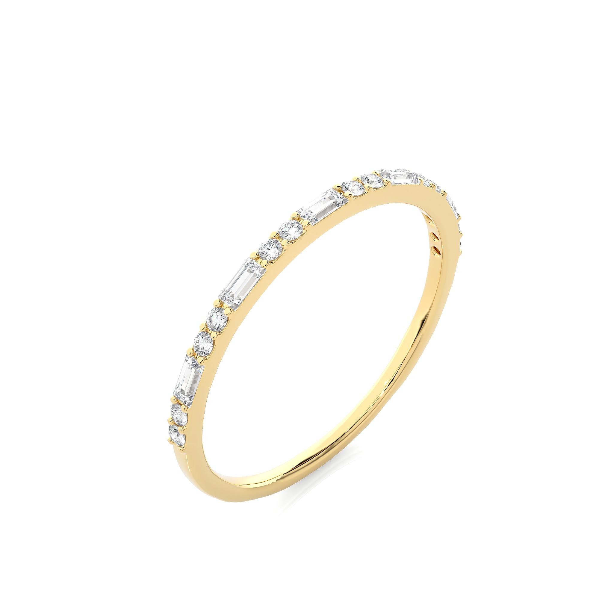 Light Minimalist Diamond Ring 3D print model_9