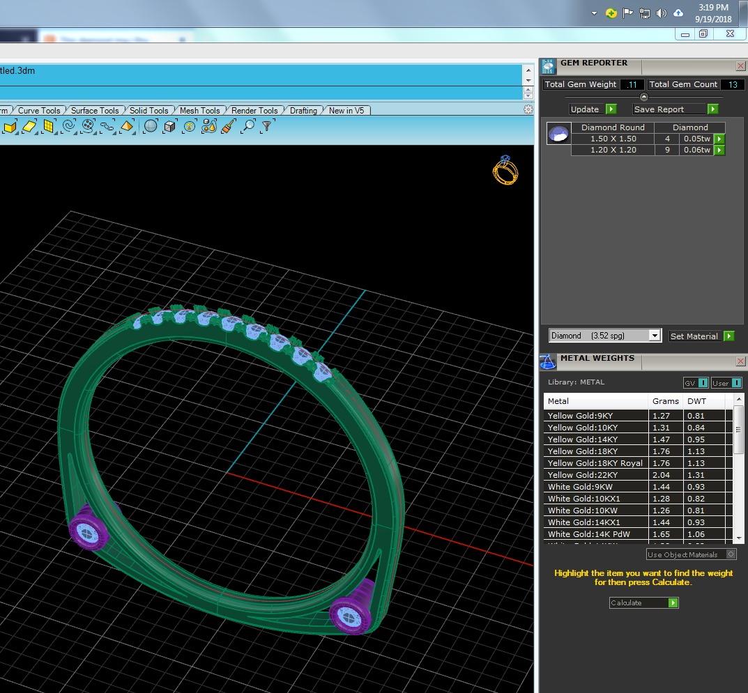 Light Minimalist Diamond Ring 3D print model_4
