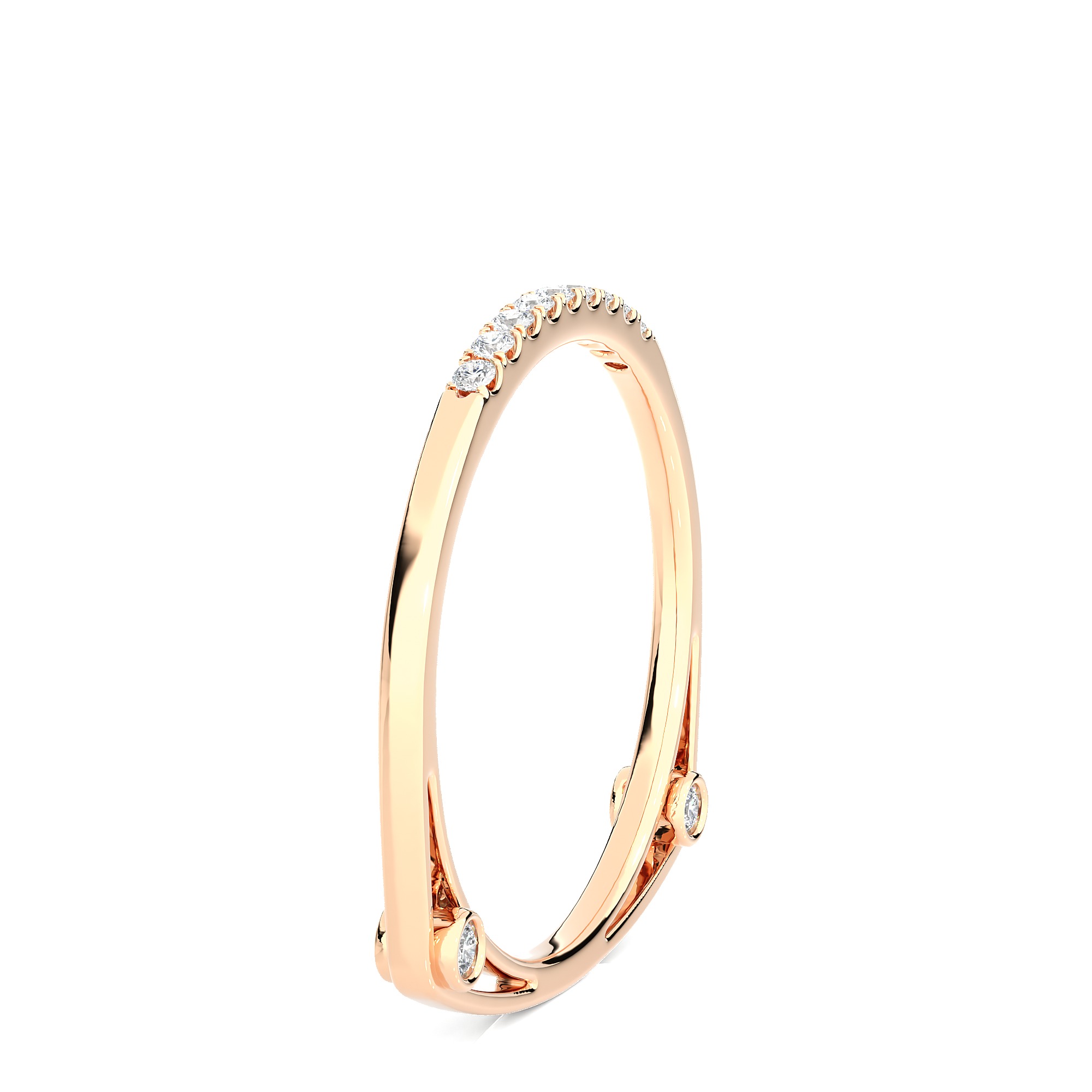 Light Minimalist Diamond Ring 3D print model_7