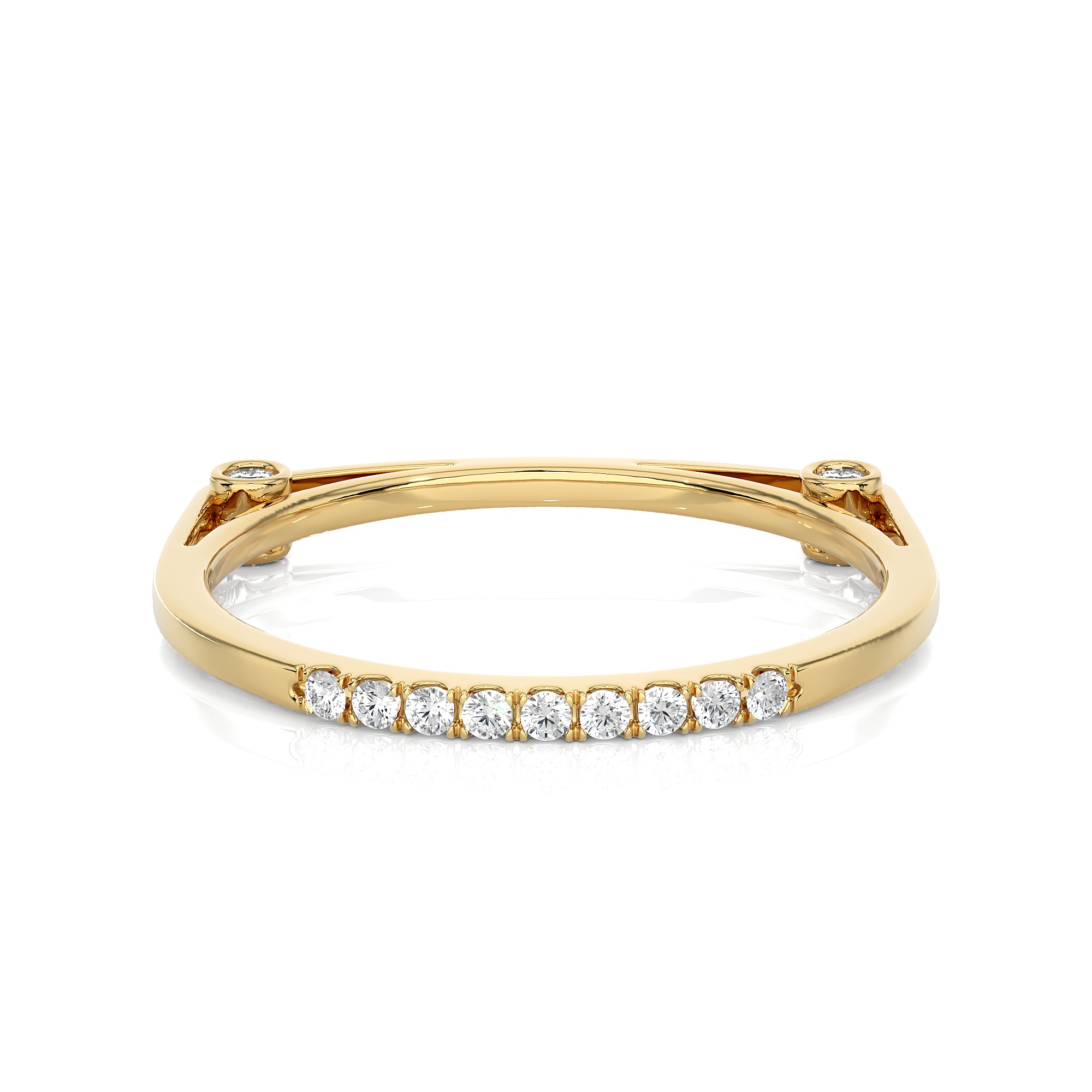 Light Minimalist Diamond Ring 3D print model_2