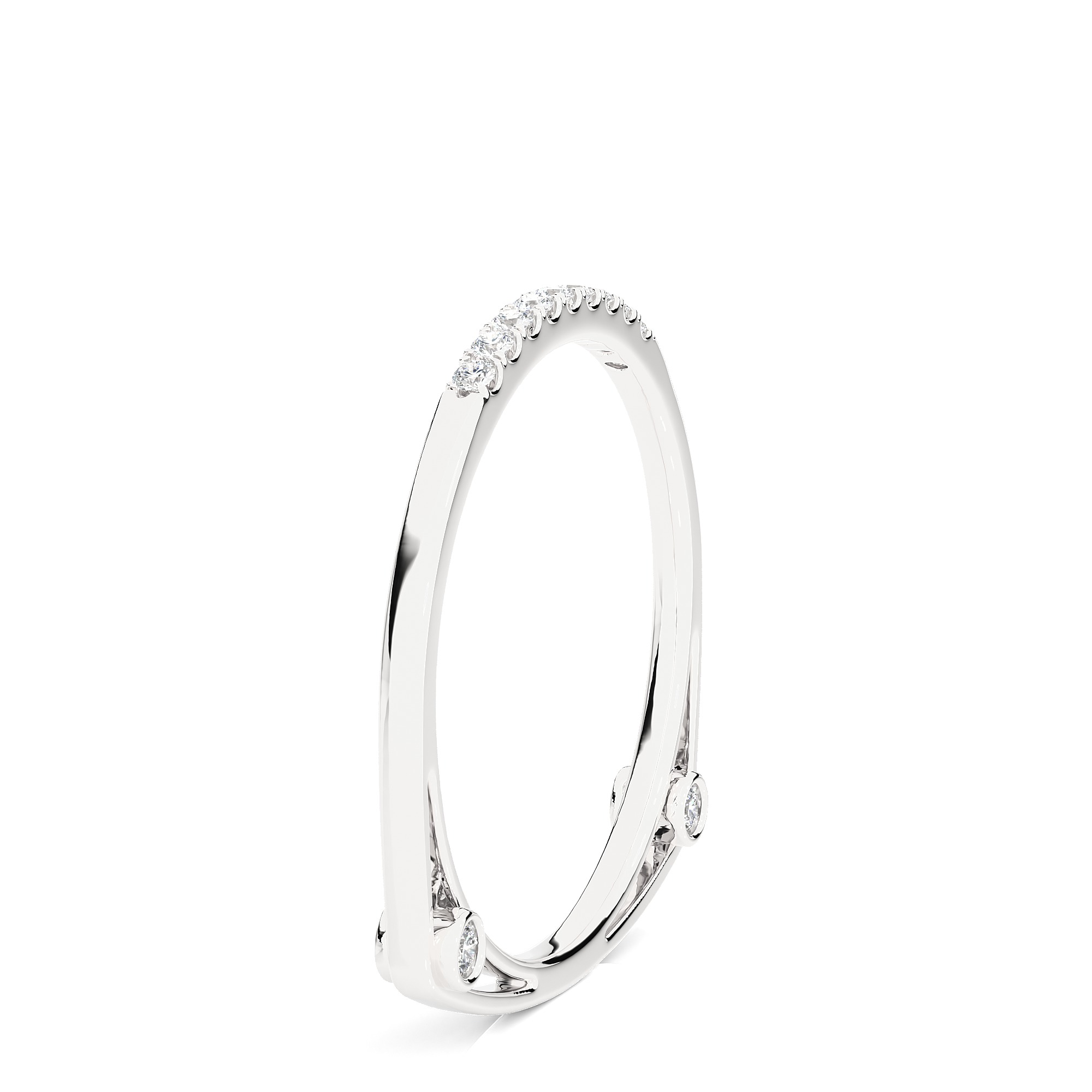Light Minimalist Diamond Ring 3D print model_8
