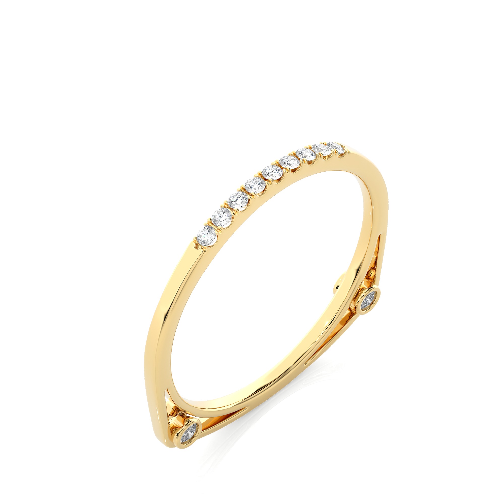 Light Minimalist Diamond Ring 3D print model_6