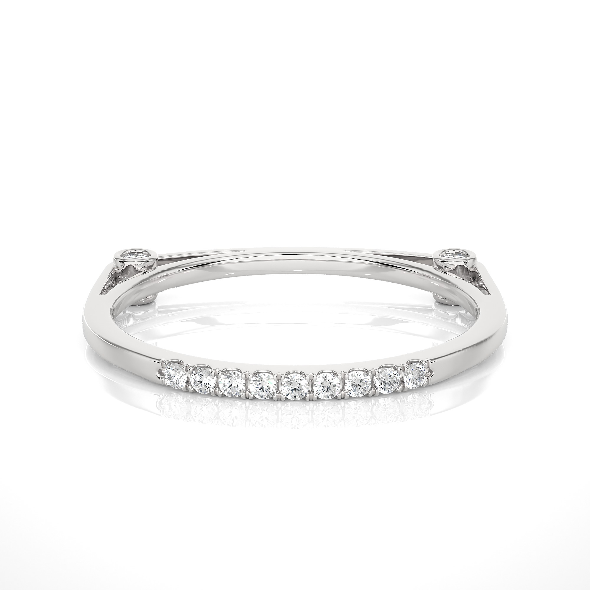 Light Minimalist Diamond Ring 3D print model_1