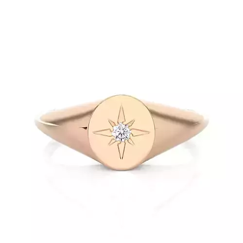 Light Minimalist Diamond Ring