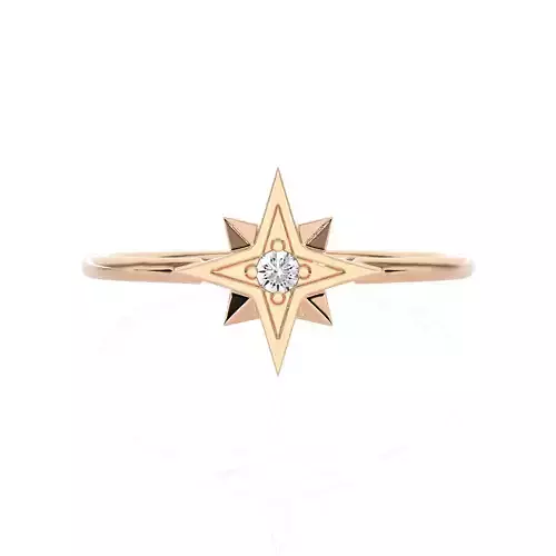 Light Minimalist Diamond Ring