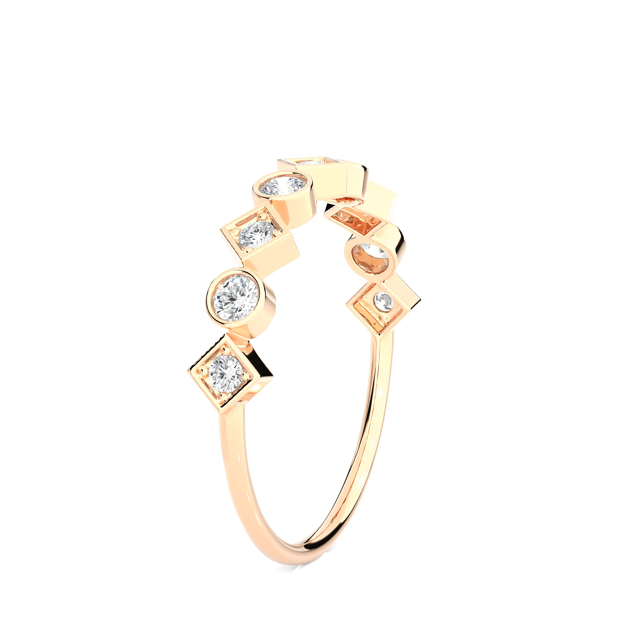 Light Minimalist Diamond Ring 3D print model_7