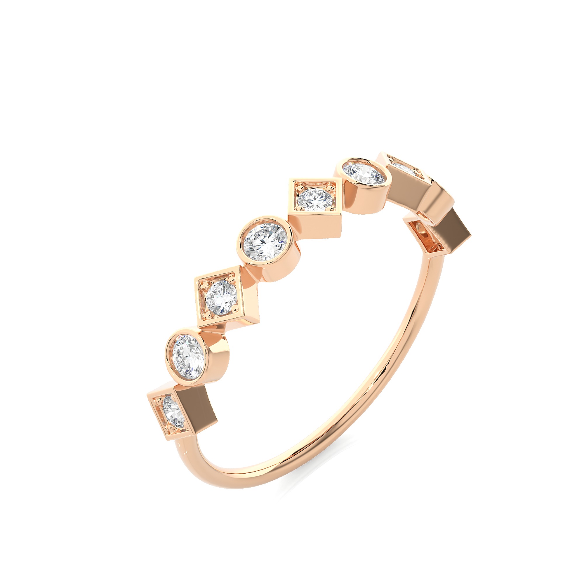 Light Minimalist Diamond Ring 3D print model_6