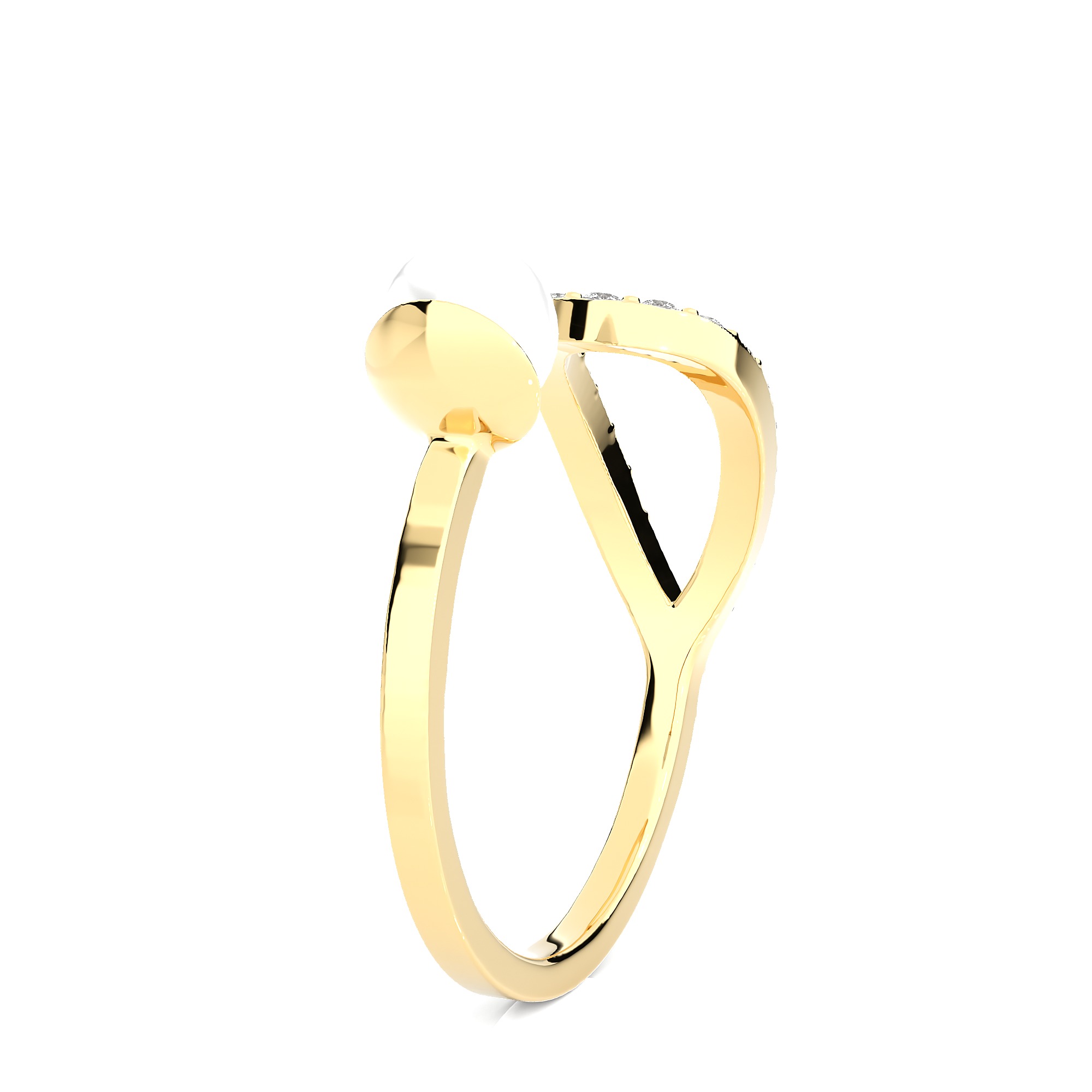Light Minimalist Diamond Ring 3D print model_9