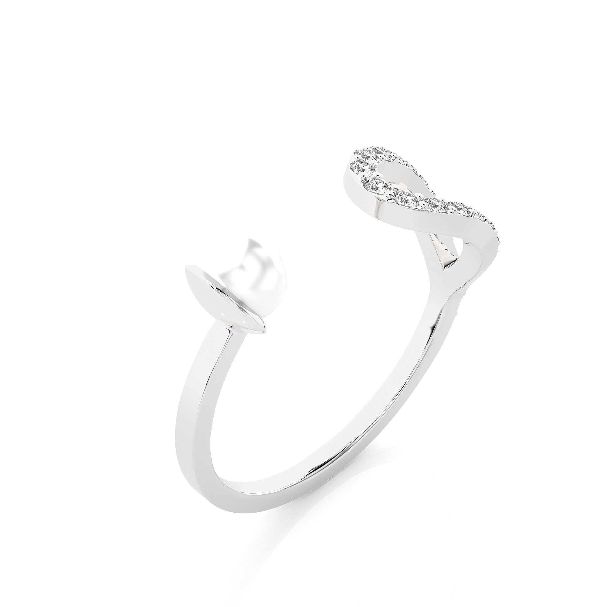 Light Minimalist Diamond Ring 3D print model_3