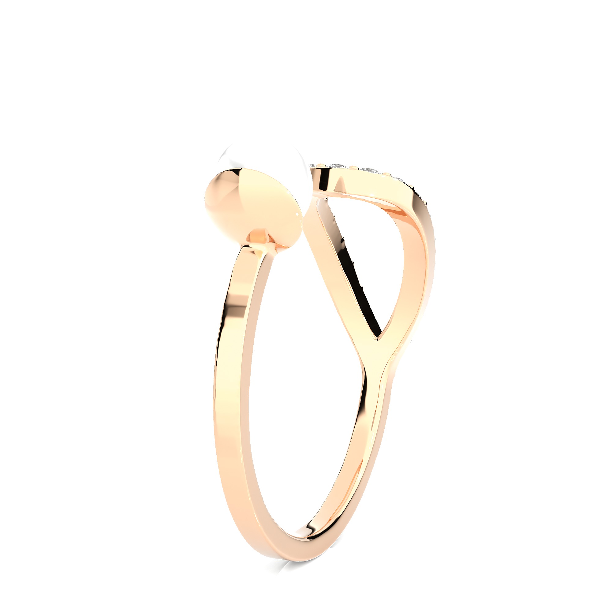 Light Minimalist Diamond Ring 3D print model_7