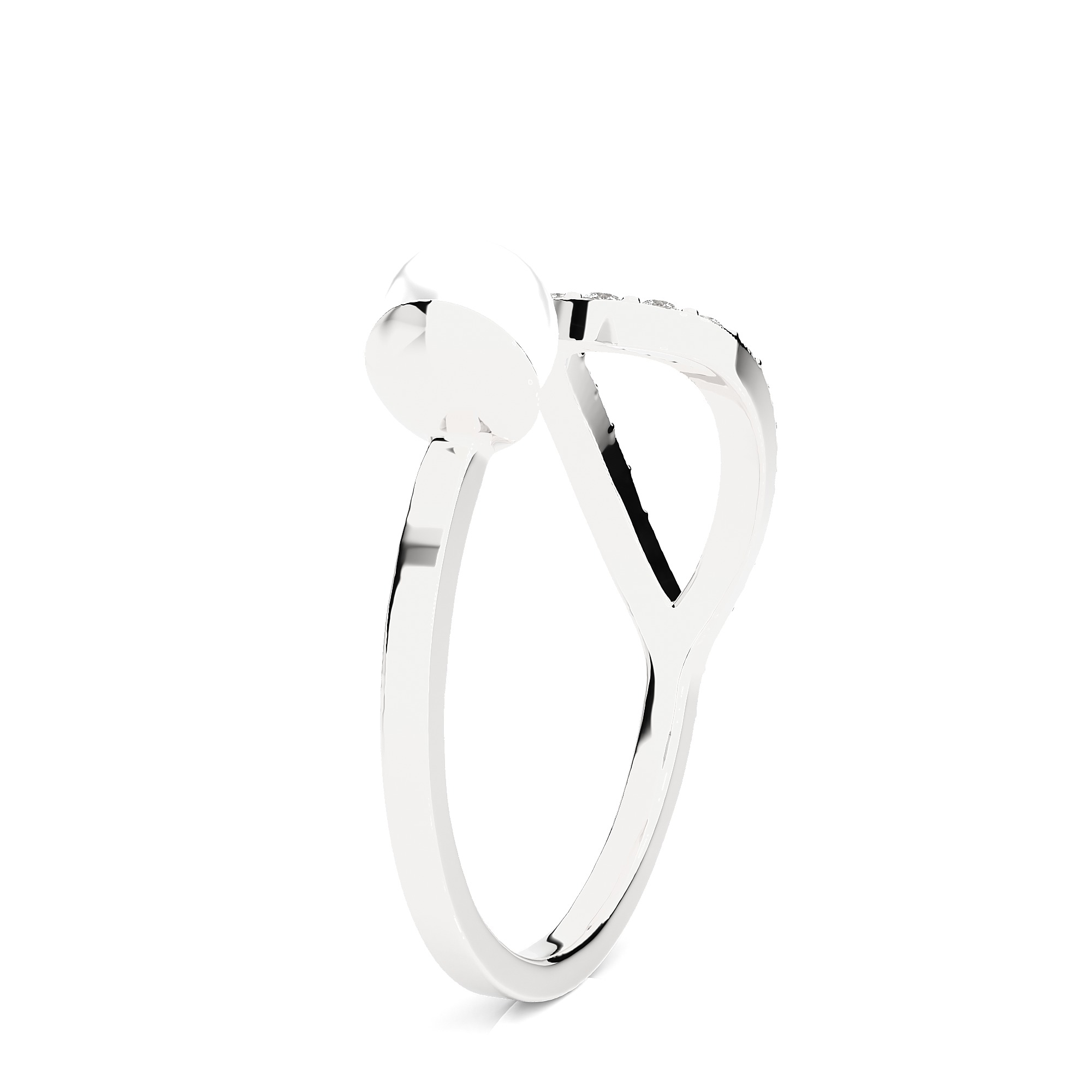 Light Minimalist Diamond Ring 3D print model_8