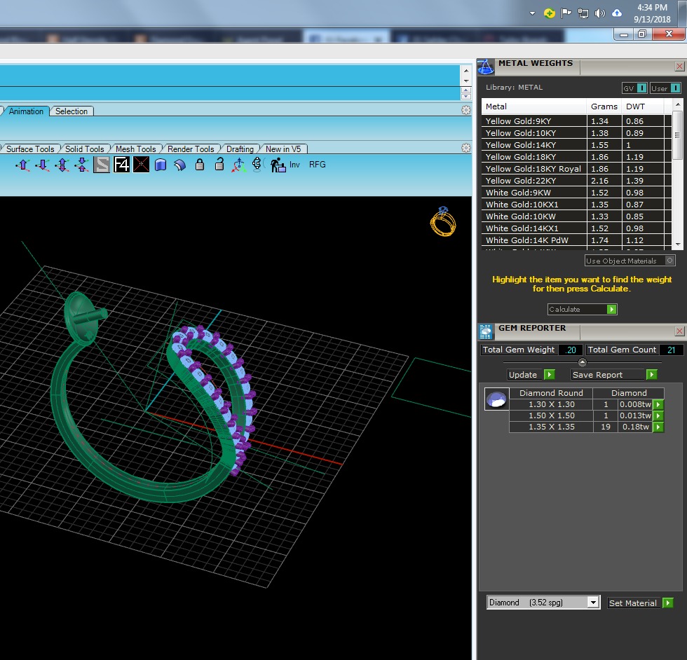 Light Minimalist Diamond Ring 3D print model_6
