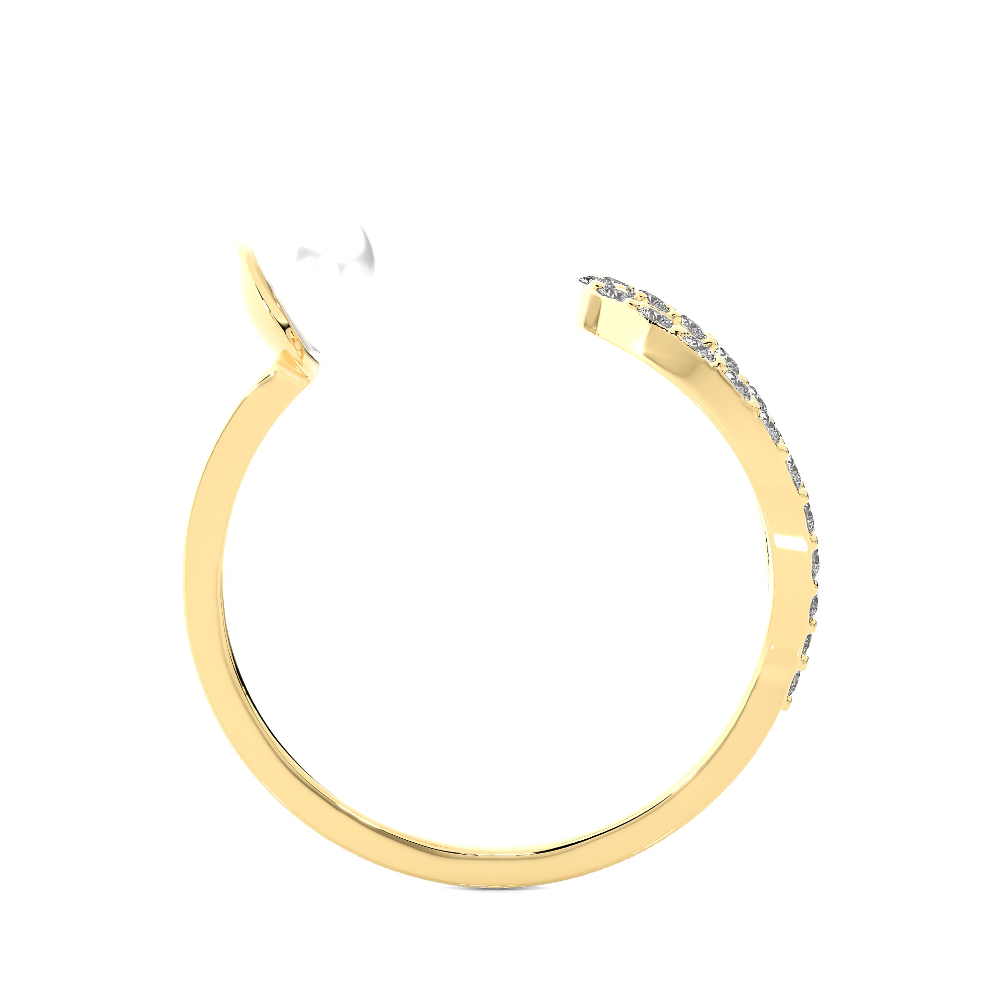 Light Minimalist Diamond Ring 3D print model_12