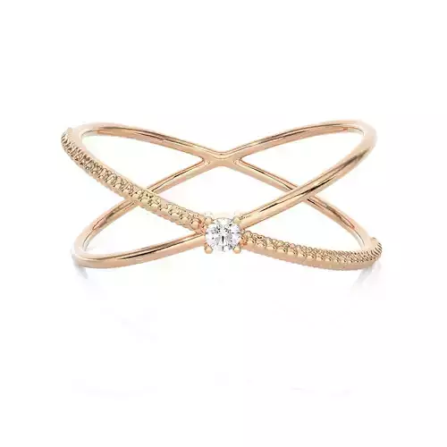 Light Minimalist Diamond Ring