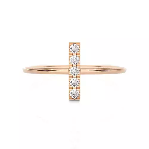 Light Minimalist Diamond Ring