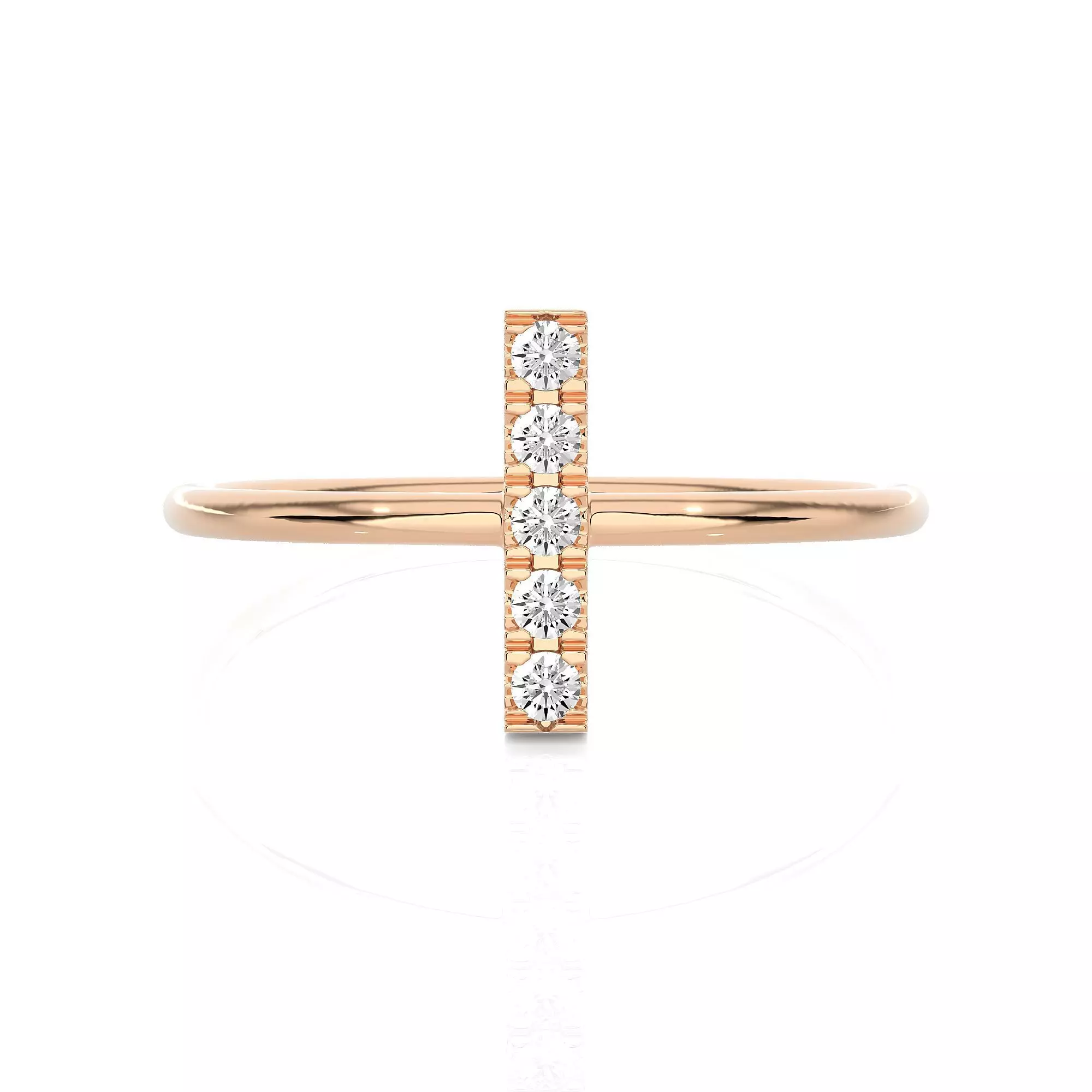 Light Minimalist Diamond Ring 3D print model_0