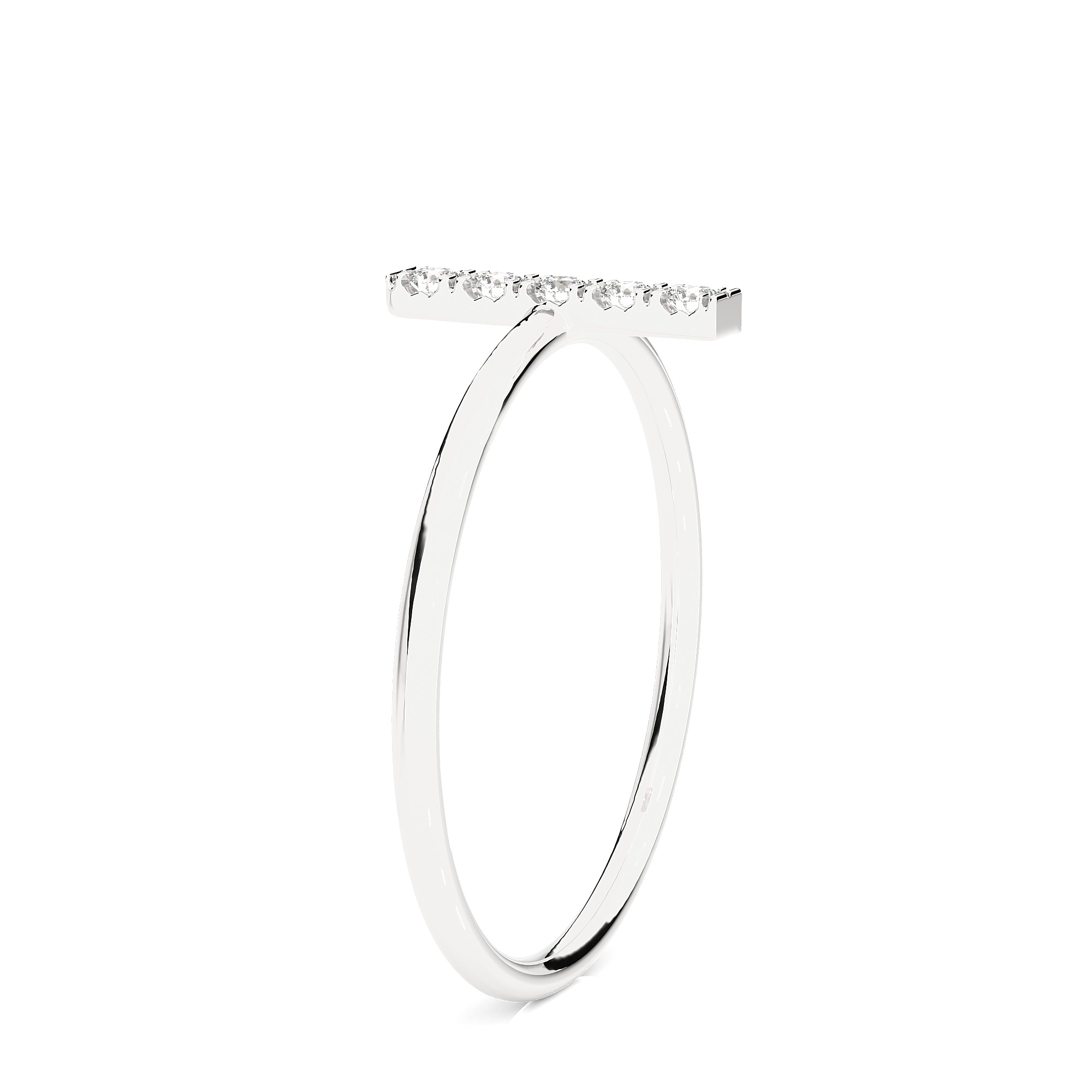 Light Minimalist Diamond Ring 3D print model_8