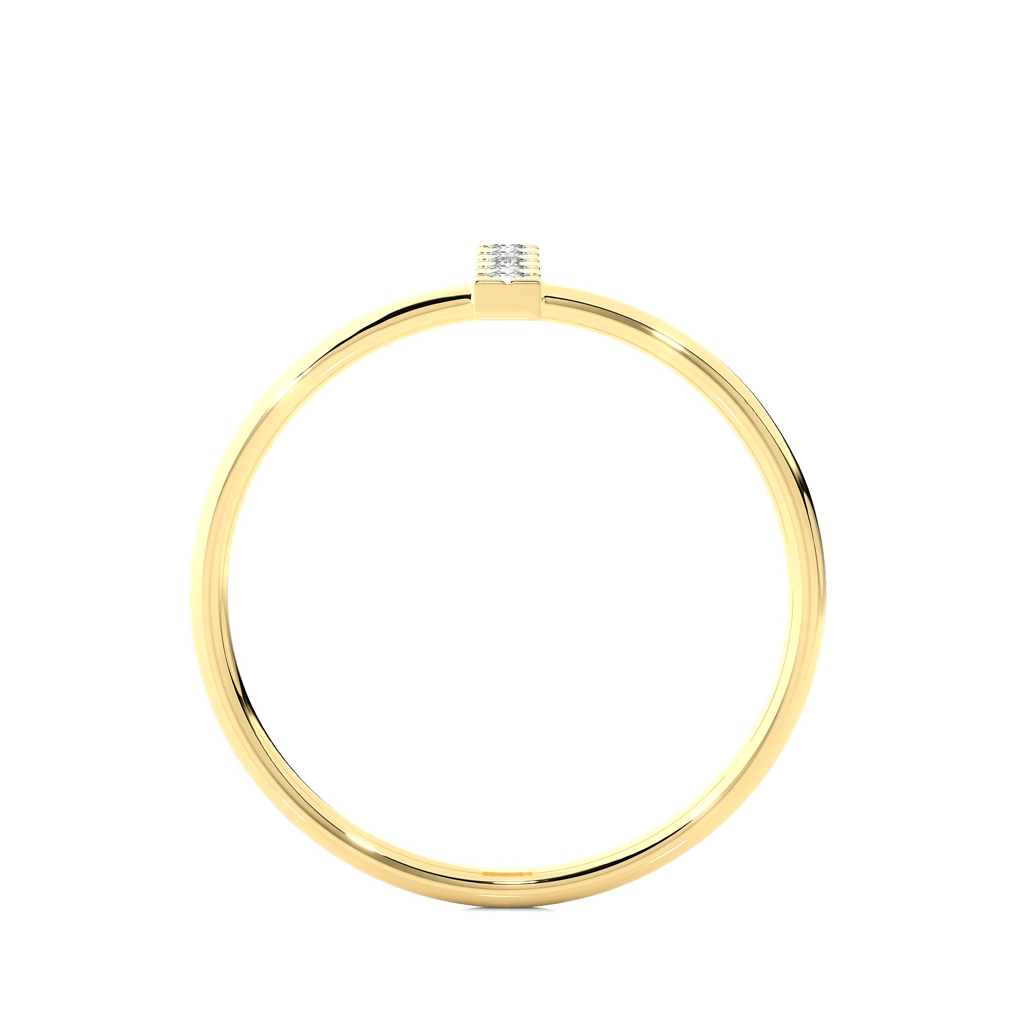 Light Minimalist Diamond Ring 3D print model_11