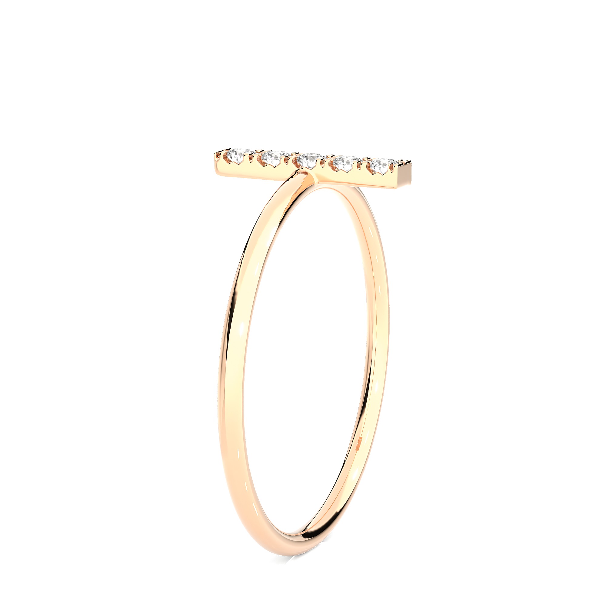 Light Minimalist Diamond Ring 3D print model_7