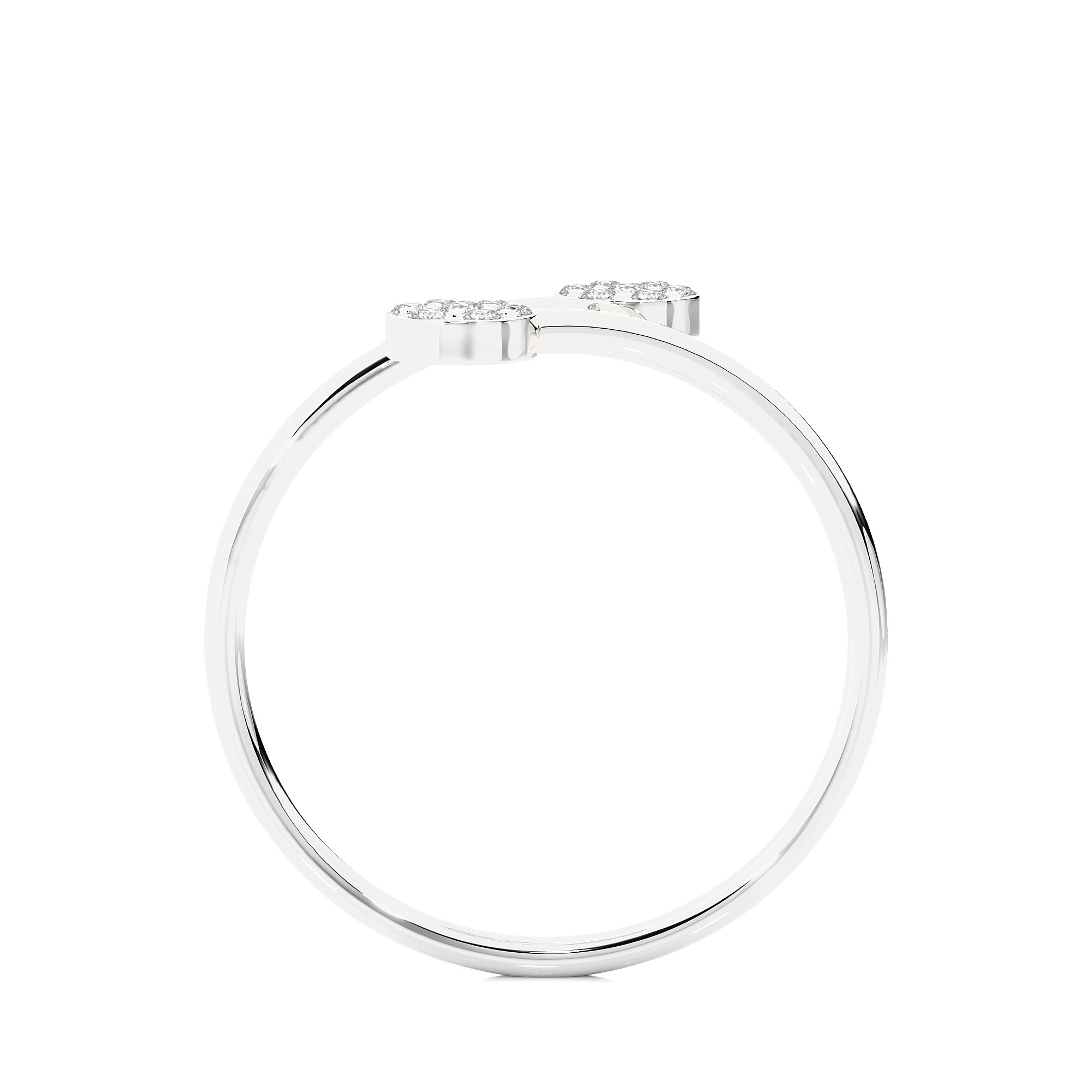 Light Minimalist Diamond Ring 3D print model_2