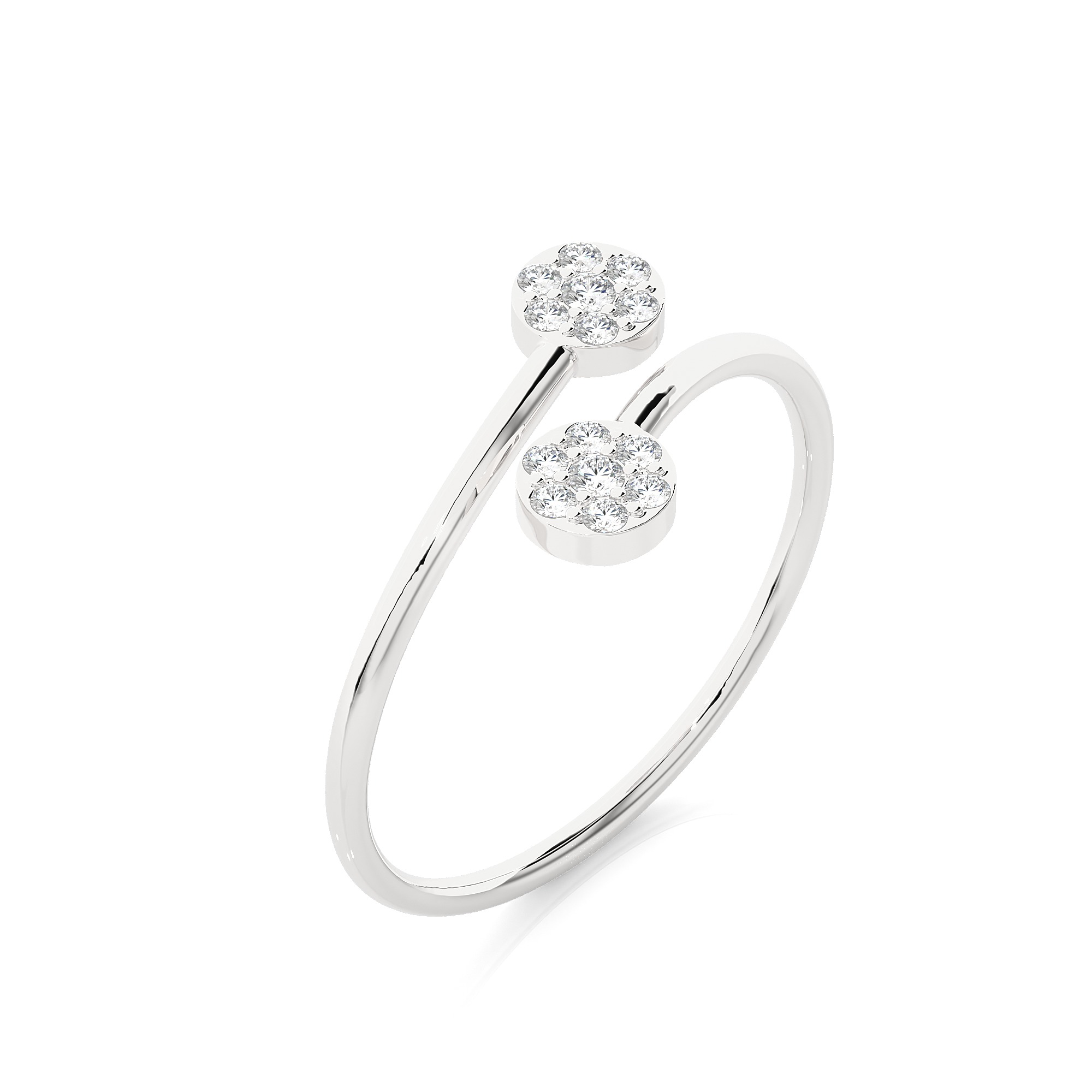 Light Minimalist Diamond Ring 3D print model_8