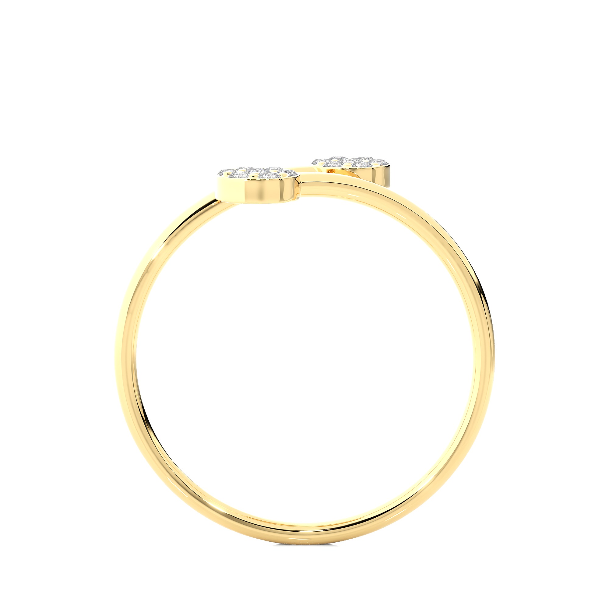 Light Minimalist Diamond Ring 3D print model_3