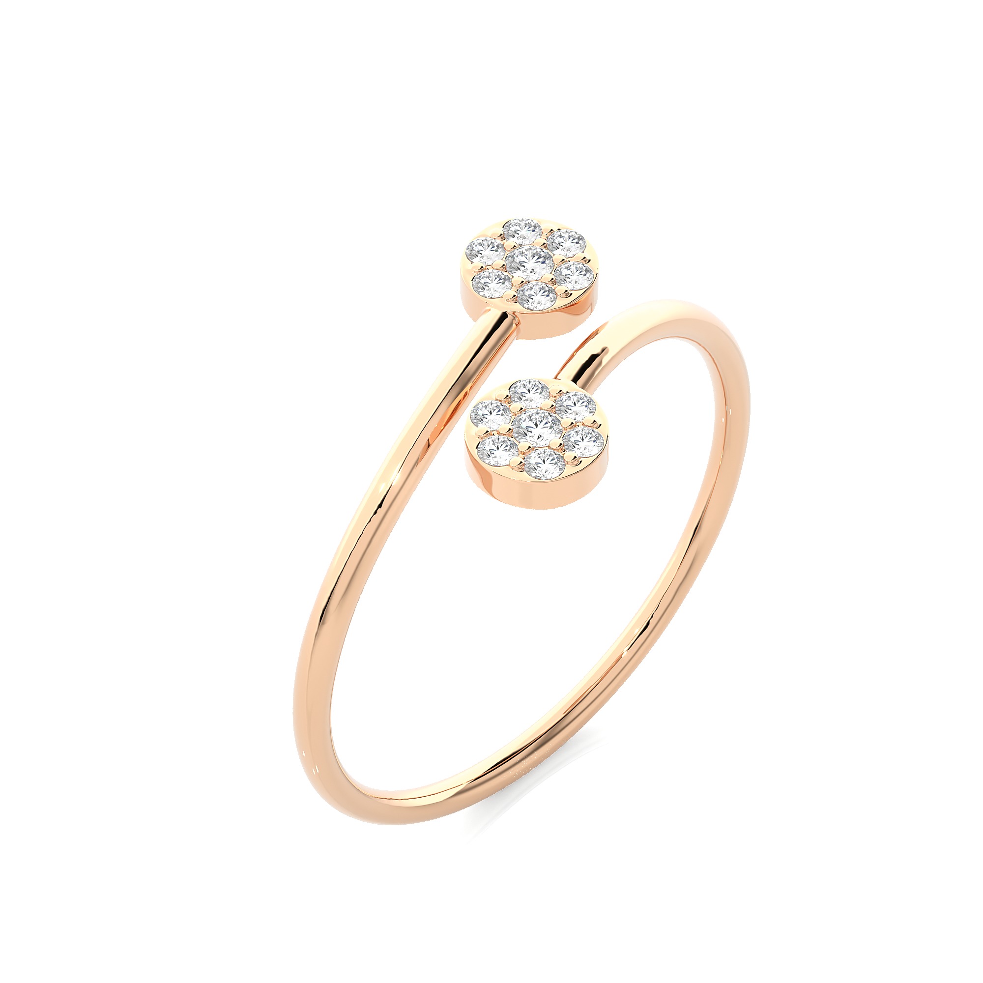 Light Minimalist Diamond Ring 3D print model_7